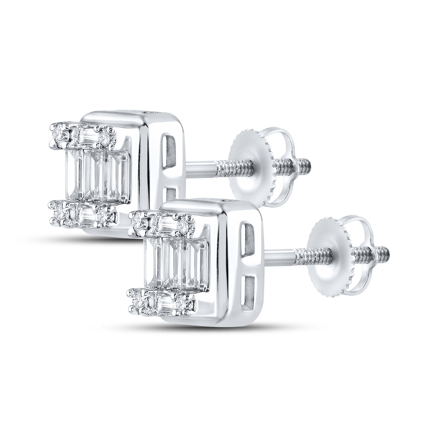 10kt White Gold 0.27 CTW Natural Diamond Earrings
