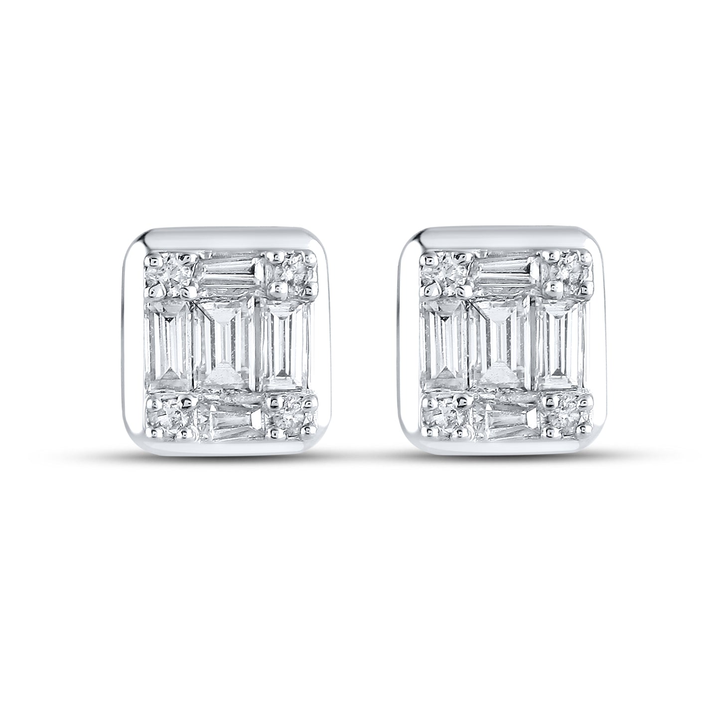 10kt White Gold 0.27 CTW Natural Diamond Earrings