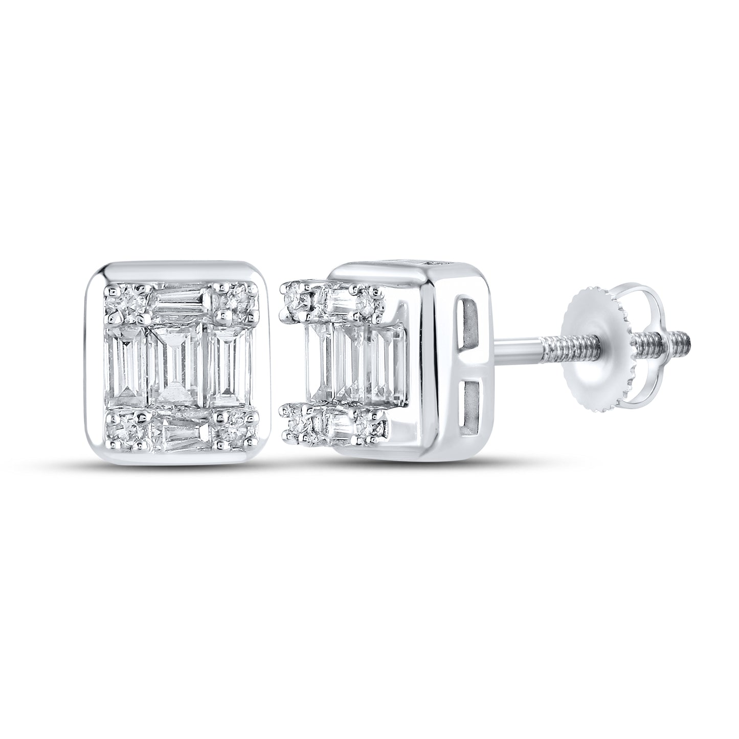 10kt White Gold 0.27 CTW Natural Diamond Earrings