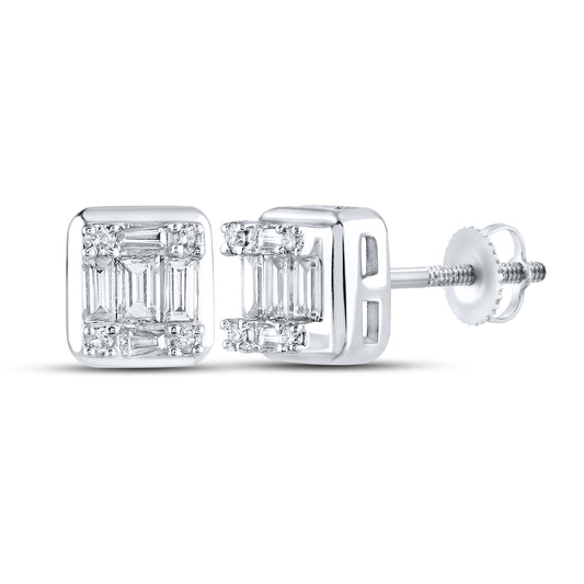10kt White Gold 0.27 CTW Natural Diamond Earrings