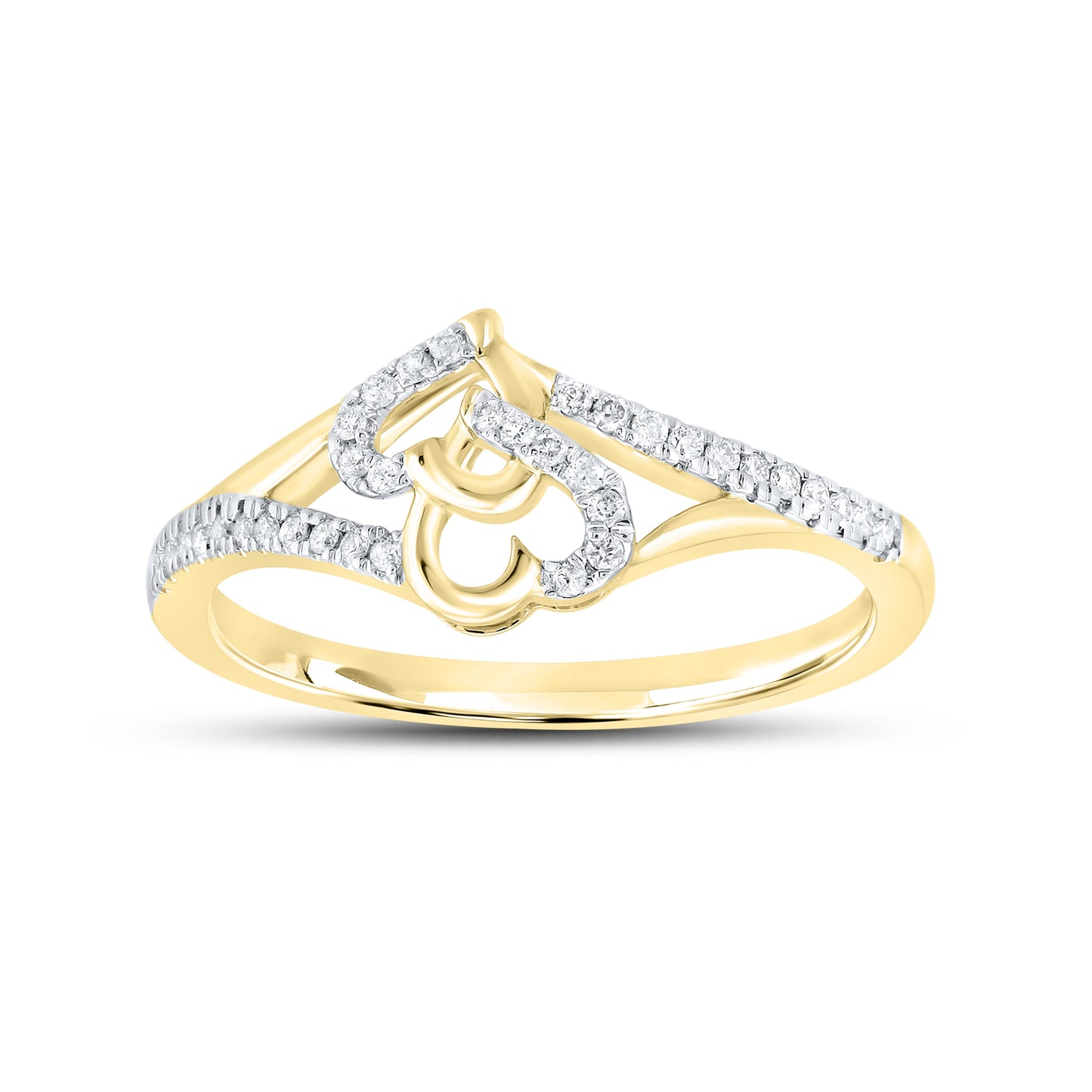 10k yellow gold 0.15ctw Diamond ring