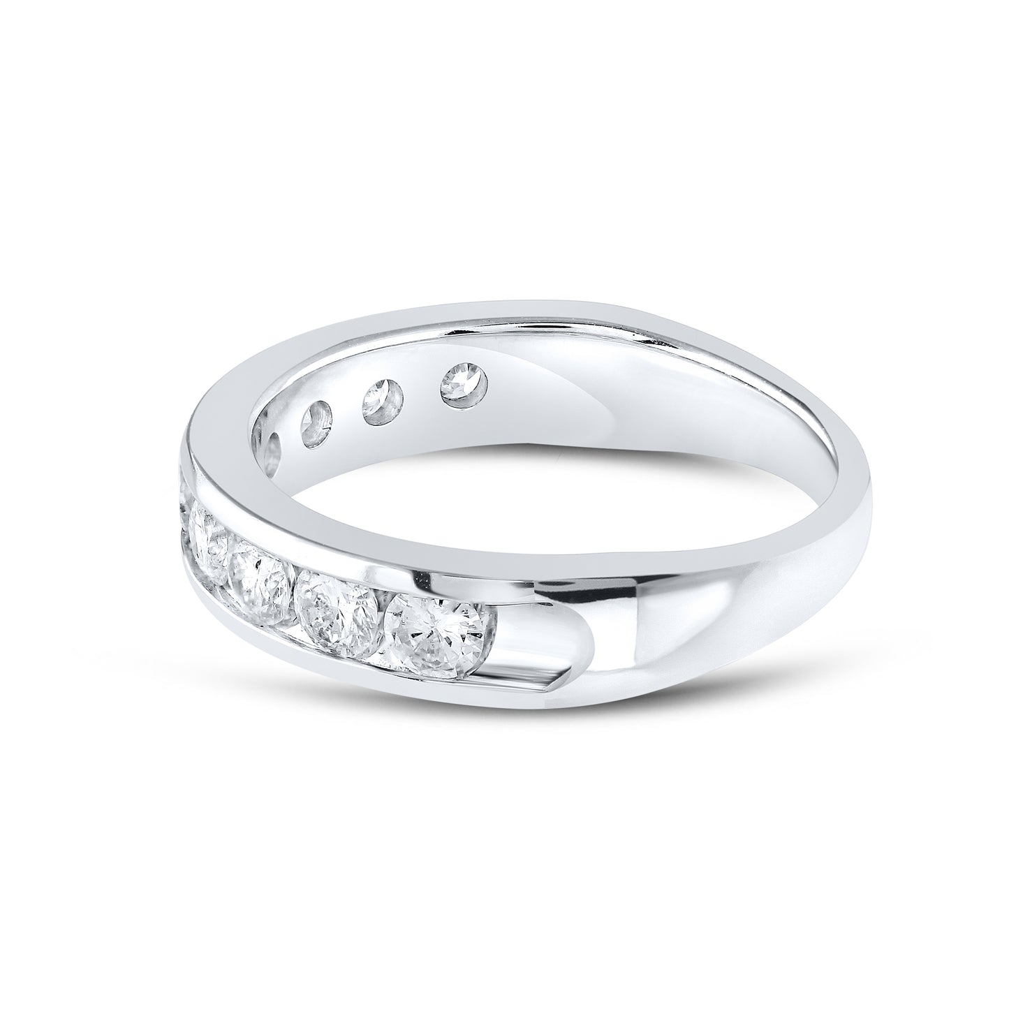 14kt White Gold 1 CTW Natural Diamond Band