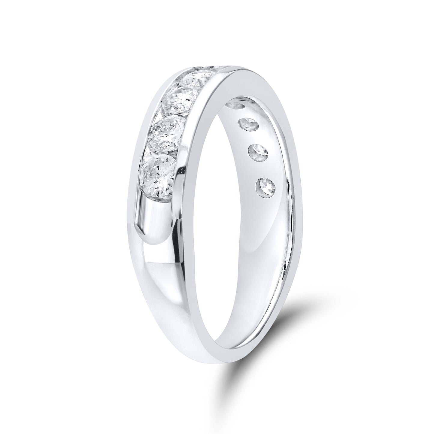 14kt White Gold 1 CTW Natural Diamond Band