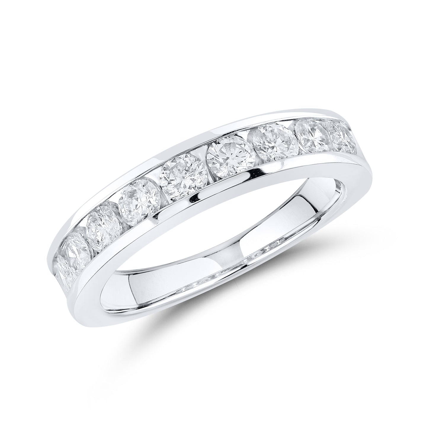14kt White Gold 1 CTW Natural Diamond Band