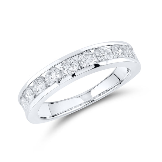 14kt White Gold 1 CTW Natural Diamond Band