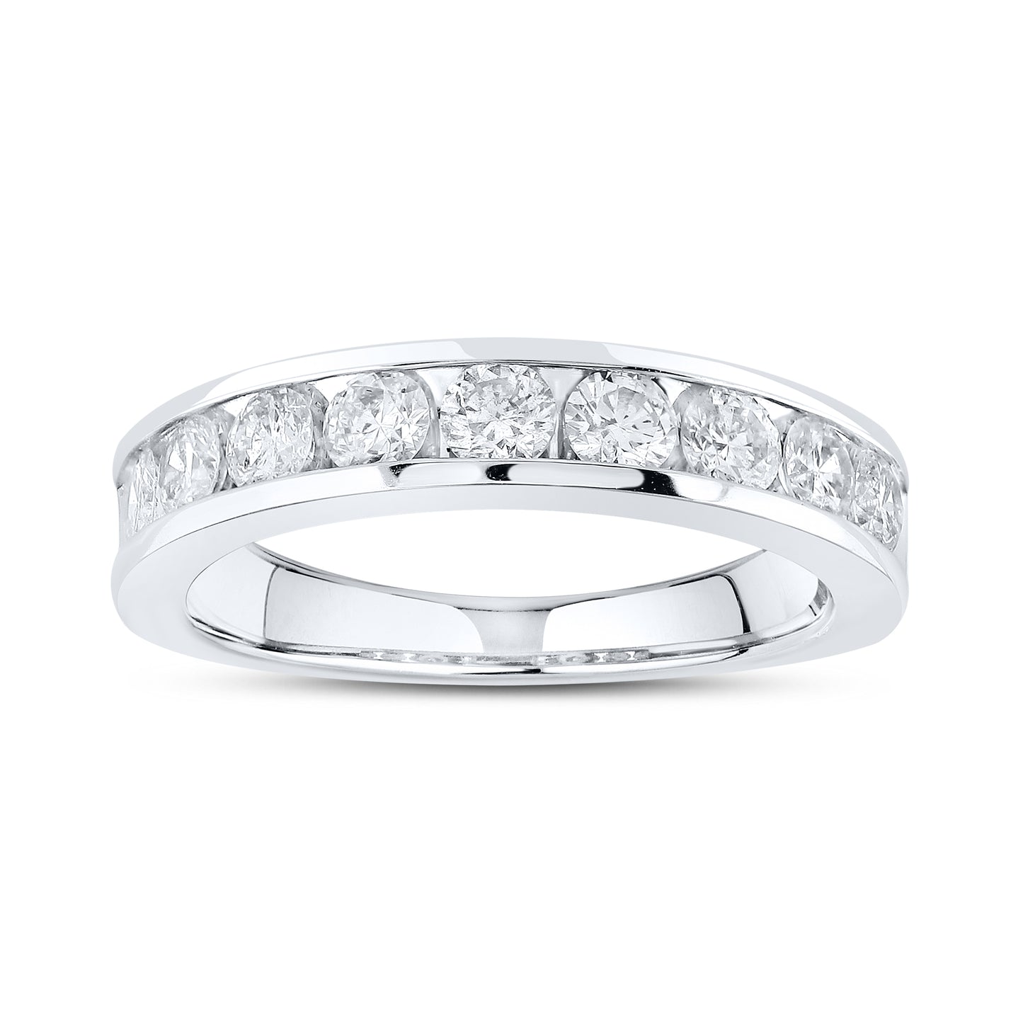14kt White Gold 1 CTW Natural Diamond Band