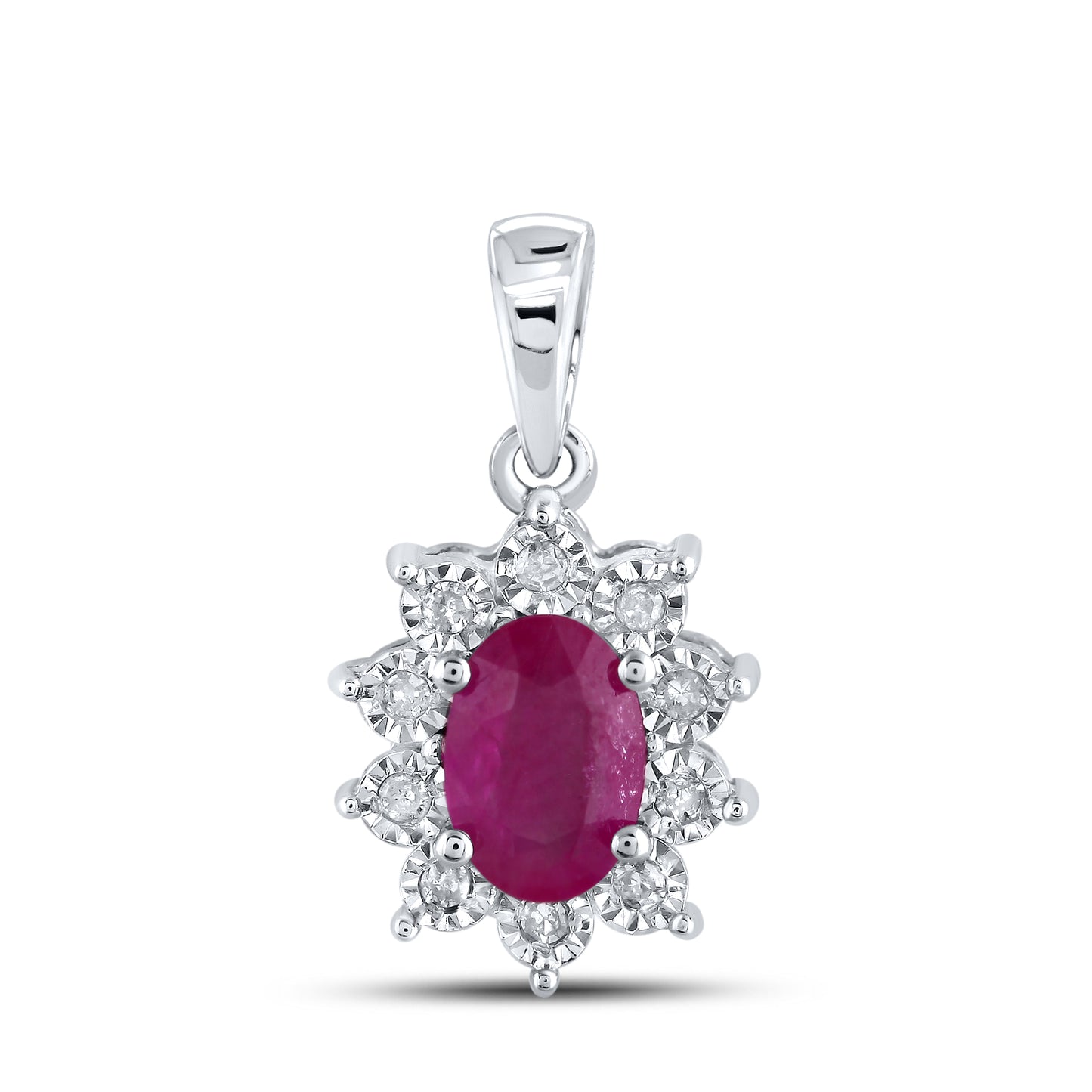 14kt White Gold 0.06 CTW Lab Diamond Pendant With 14kt Chain