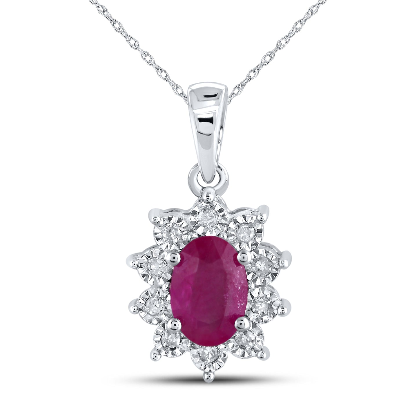 14kt White Gold 0.06 CTW Lab Diamond Pendant With 14kt Chain