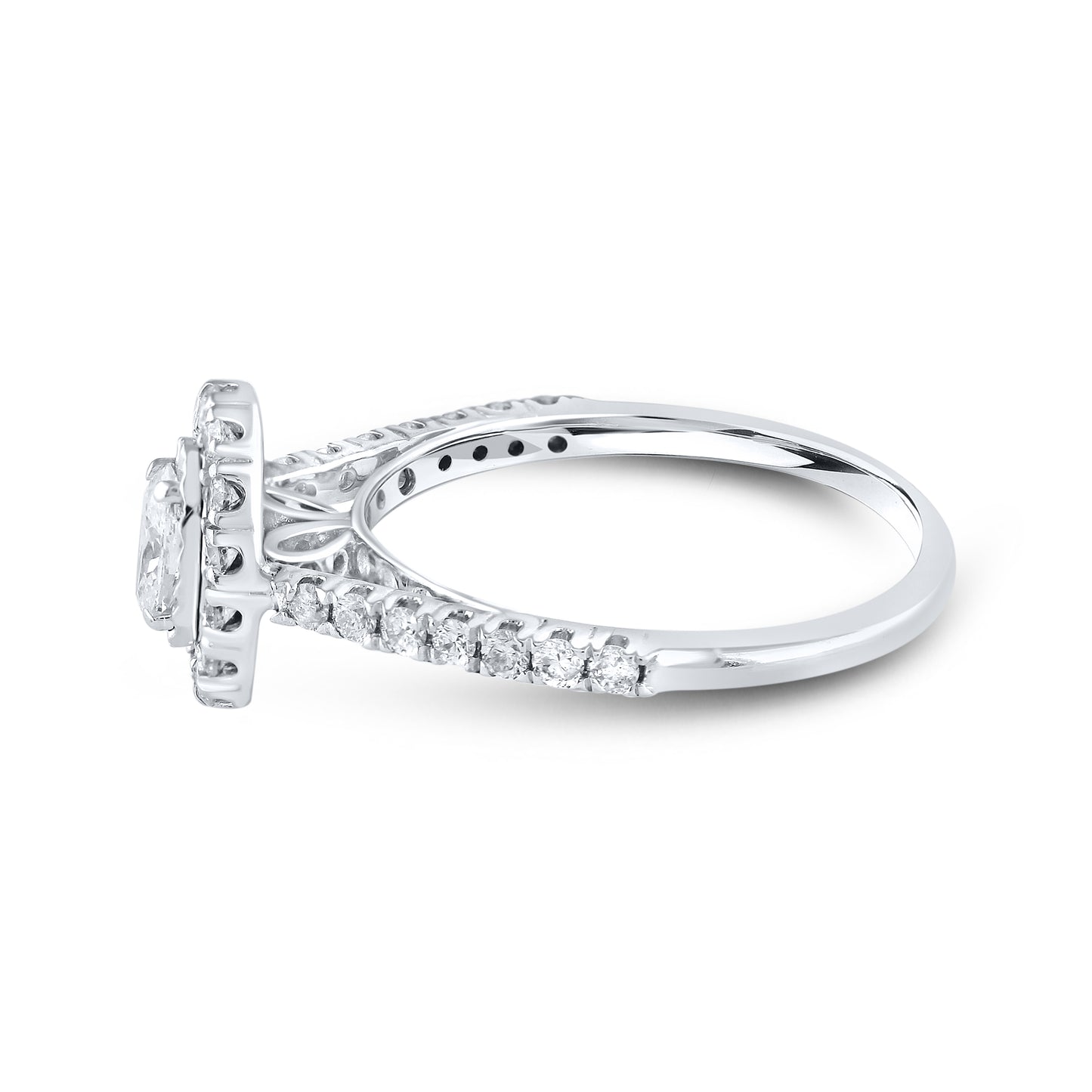 14kt White Gold 0.80 CTW Natural Diamond Ring