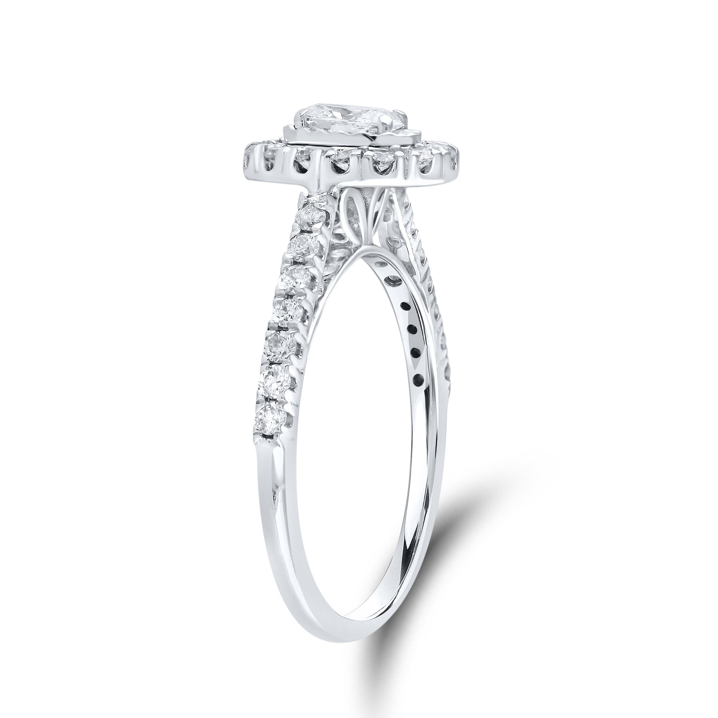 14kt White Gold 0.80 CTW Natural Diamond Ring