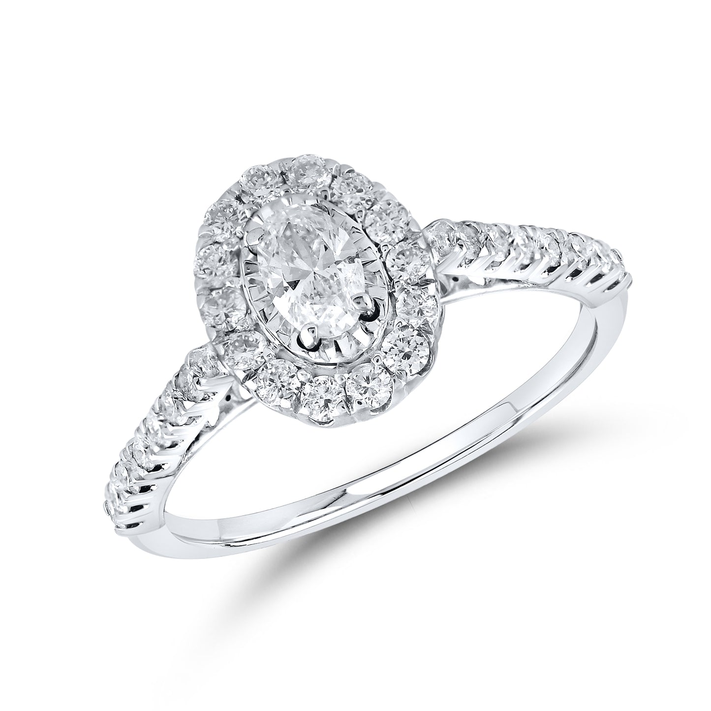 14kt White Gold 0.80 CTW Natural Diamond Ring