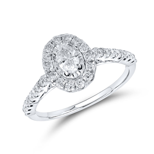 14kt White Gold 0.80 CTW Natural Diamond Ring