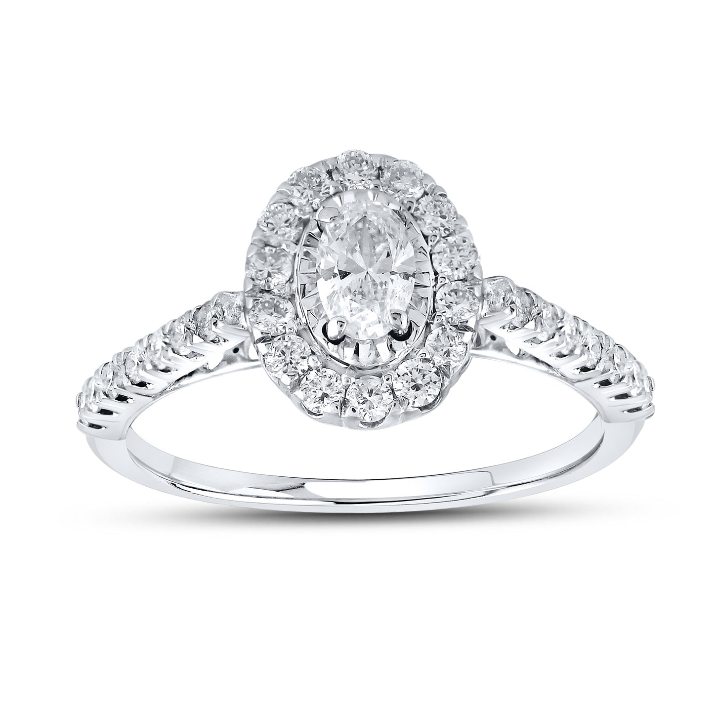 14kt White Gold 0.80 CTW Natural Diamond Ring