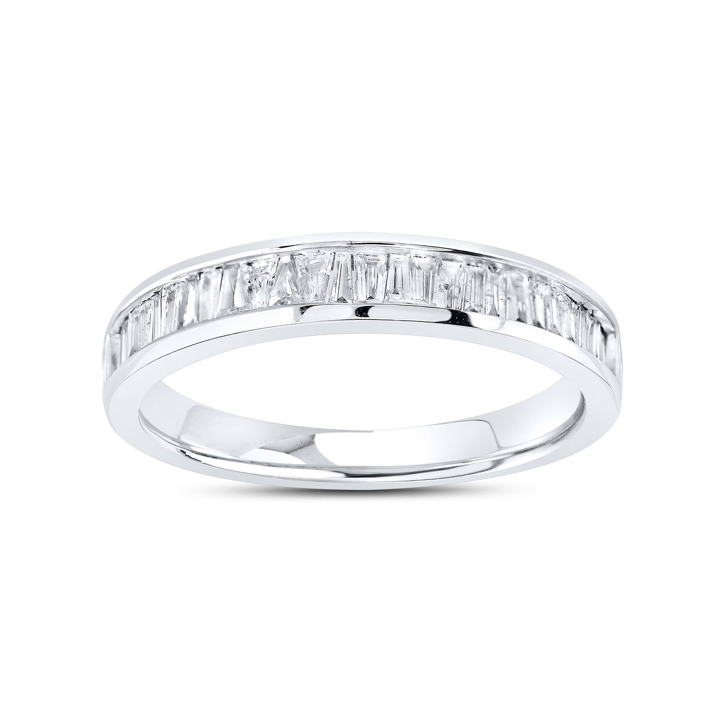 10kt White Gold 0.50 CTW Natural Diamond Band
