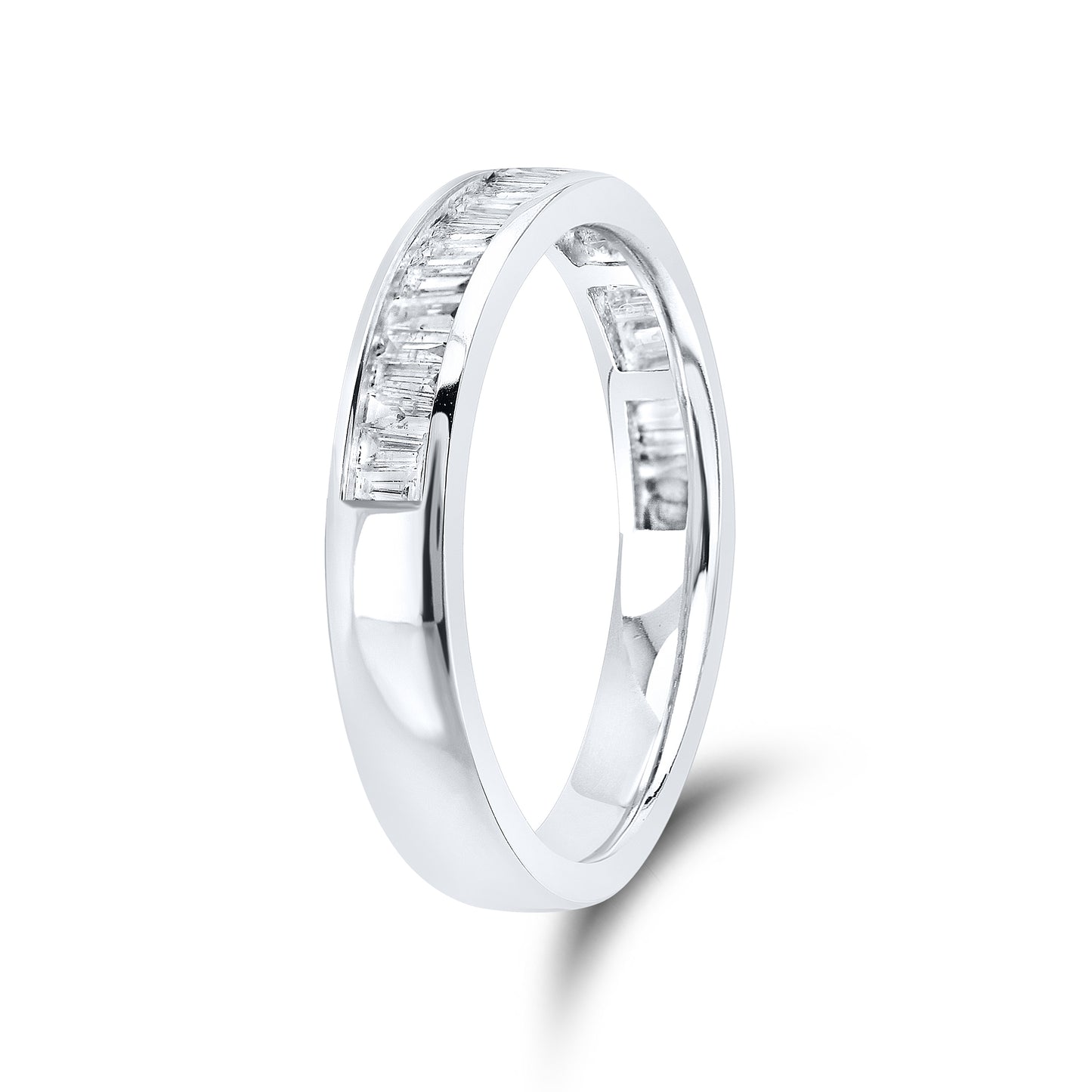 10kt White Gold 0.50 CTW Natural Diamond Band
