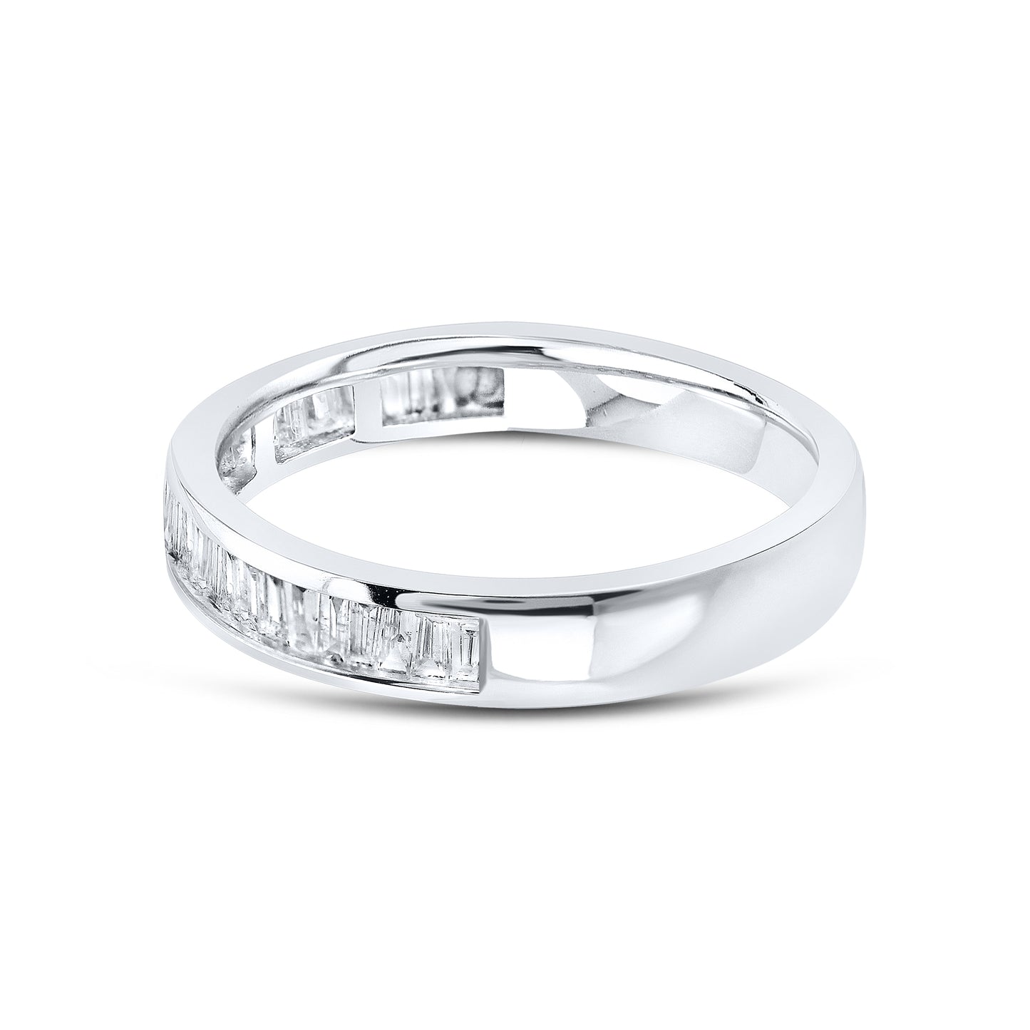 10kt White Gold 0.50 CTW Natural Diamond Band