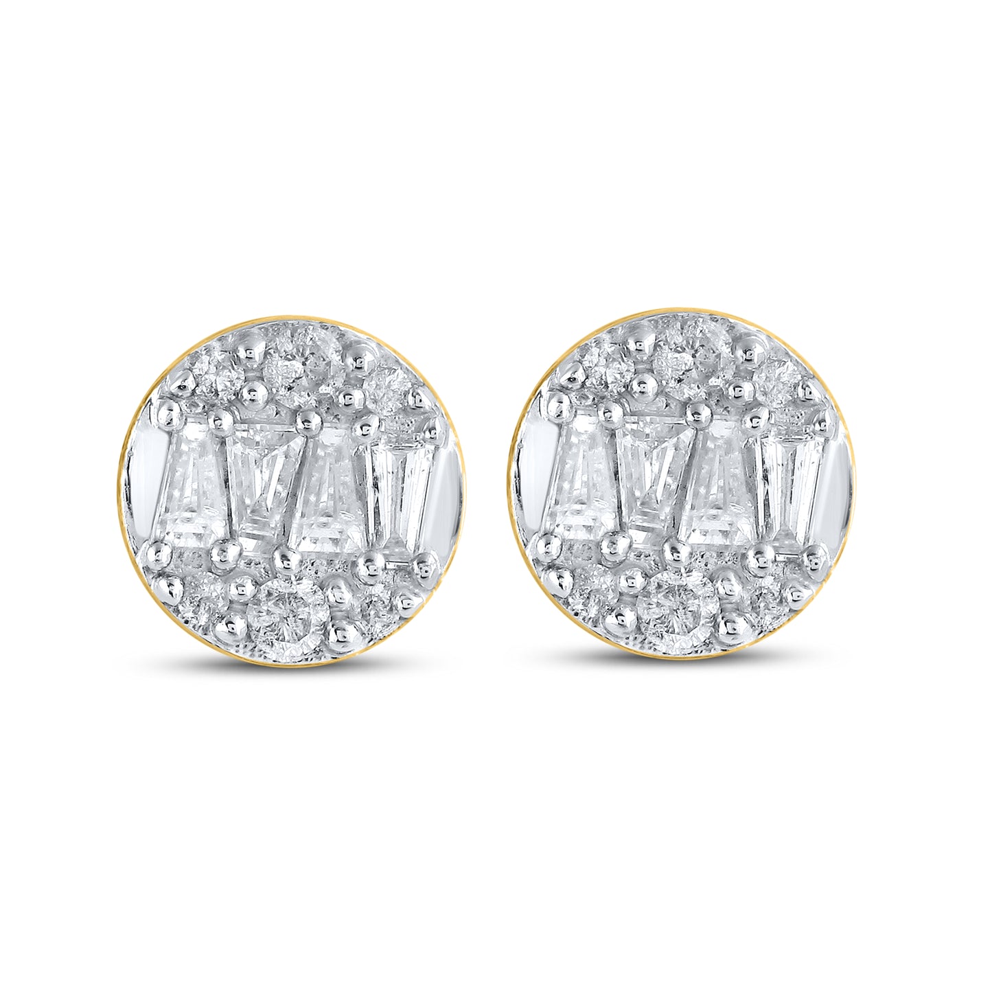 10kt Yellow Gold 0.75 CTW Natural Diamond Earrings