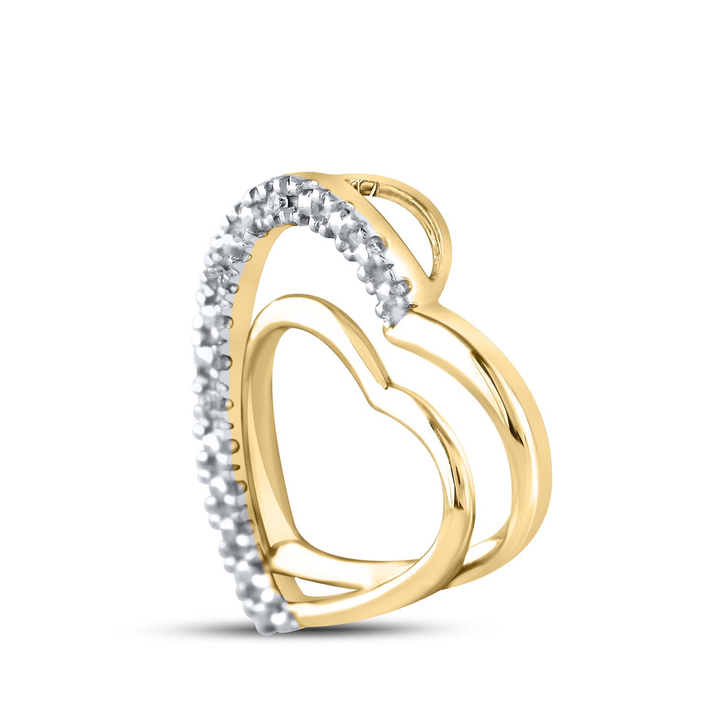 10kt Yellow Gold 0.25 CTW Diamond Pendant With 10kt Chain