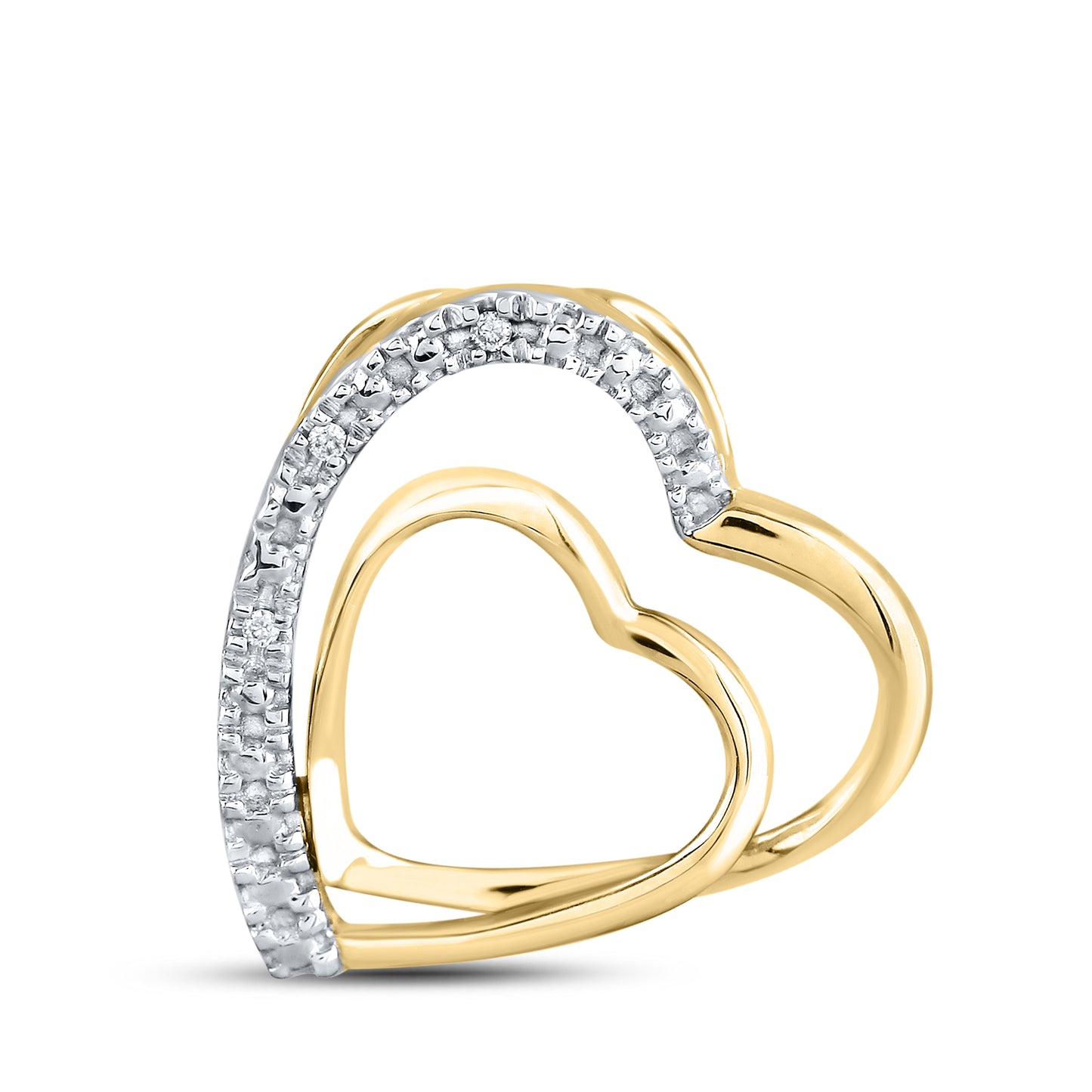 10kt Yellow Gold 0.25 CTW Diamond Pendant With 10kt Chain