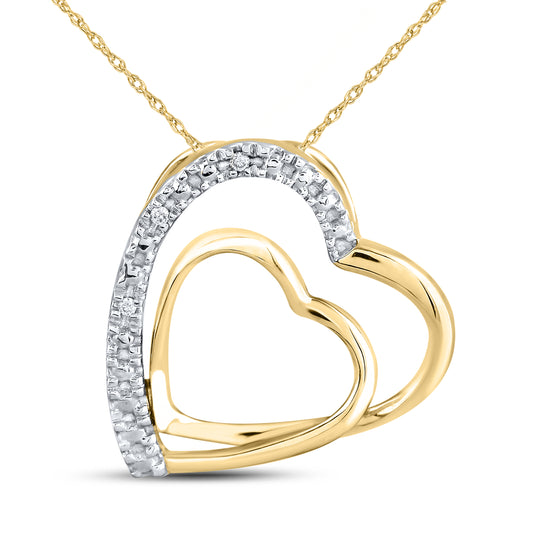 10kt Yellow Gold 0.25 CTW Diamond Pendant With 10kt Chain