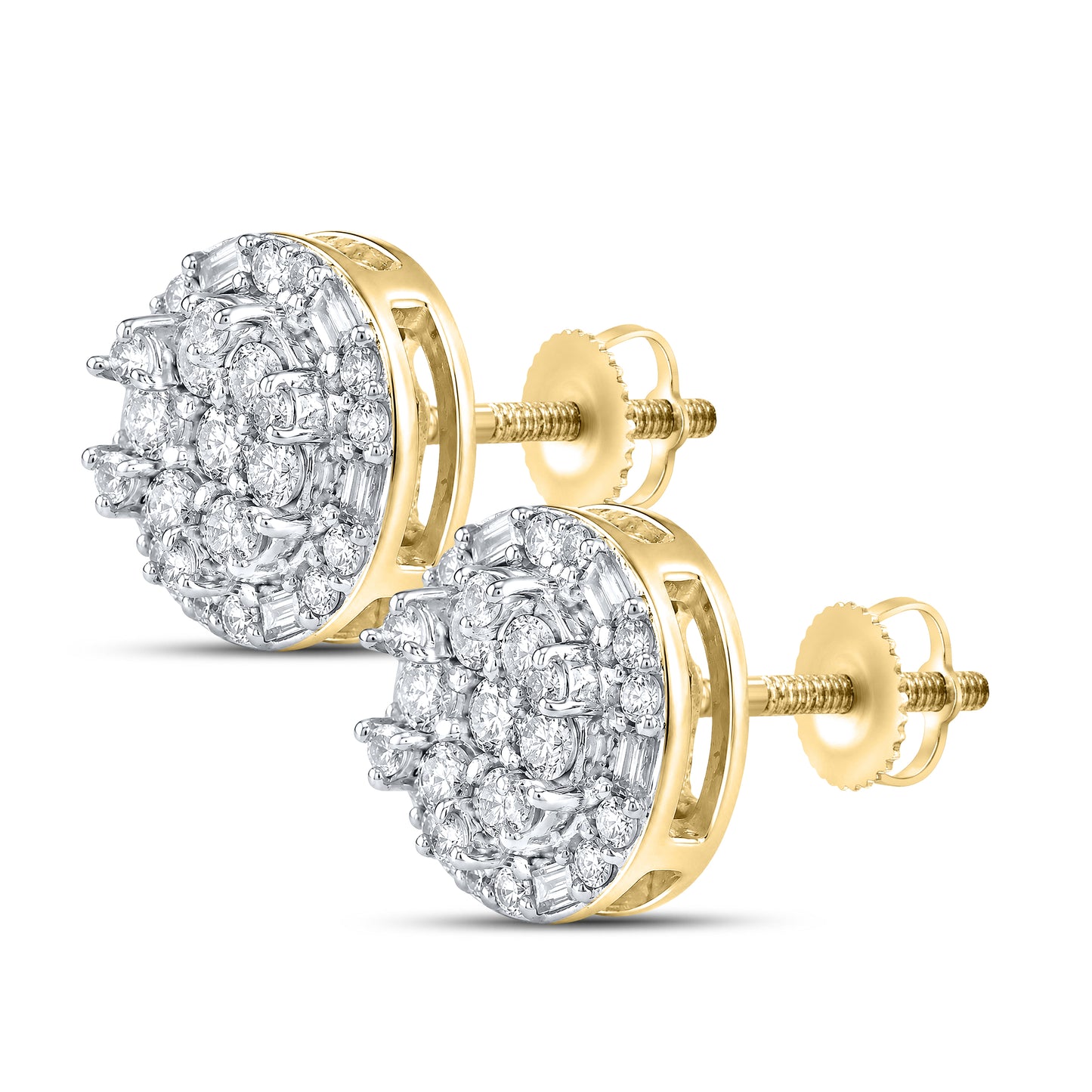 10kt Yellow Gold 0.78 CTW Natural Diamond Earrings