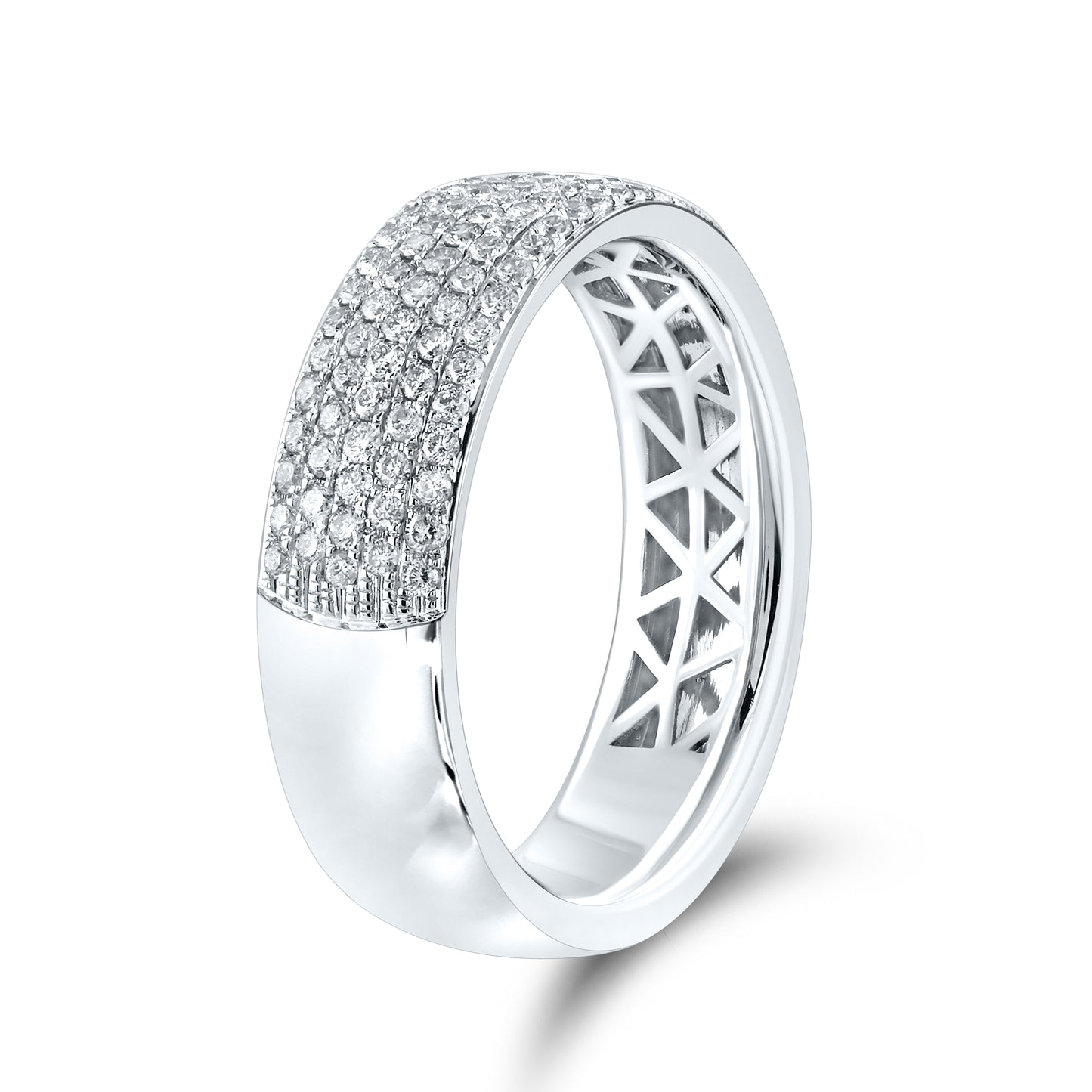 14kt White Gold 0.50 CTW Natural Diamond Band