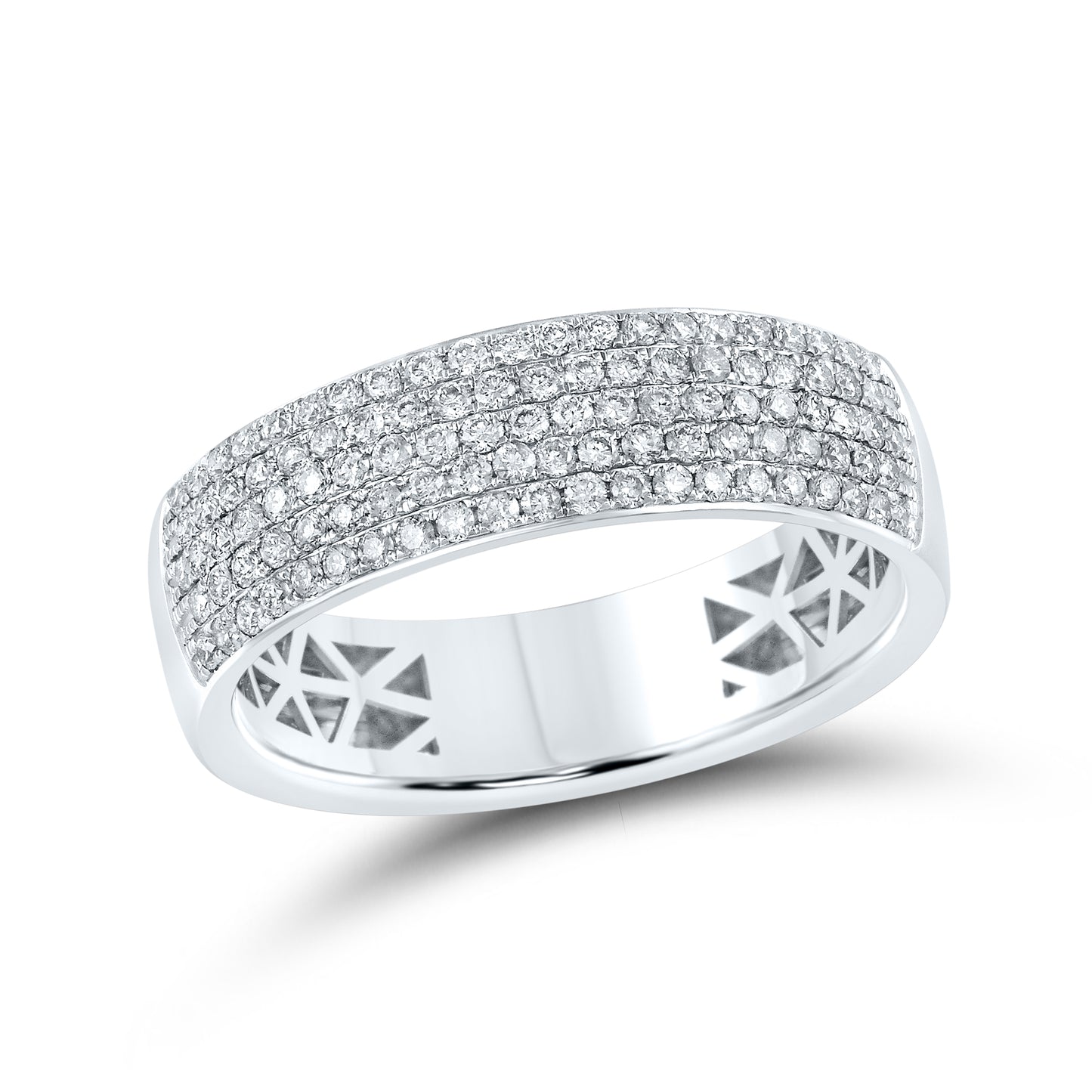14kt White Gold 0.50 CTW Natural Diamond Band