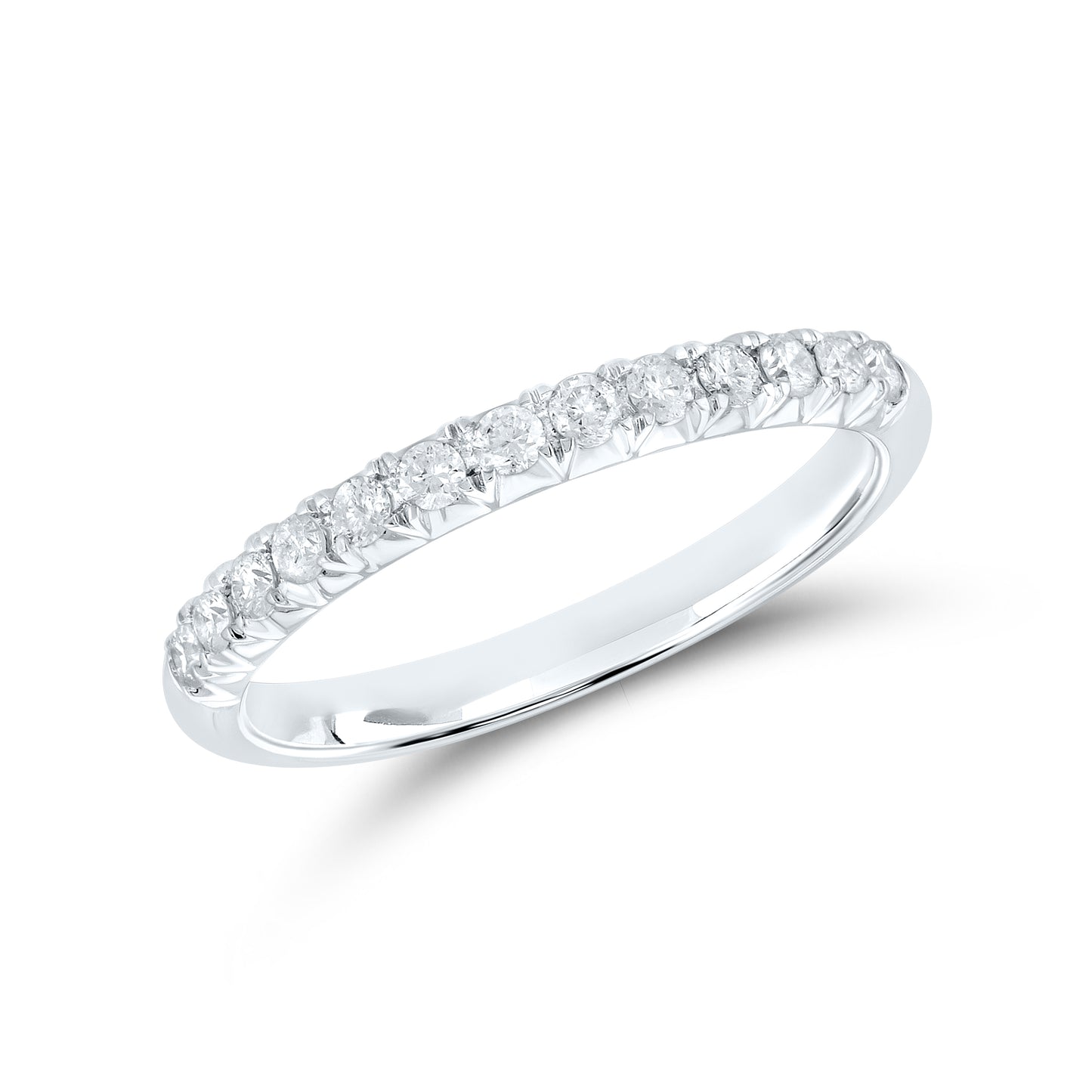 14kt White Gold 0.25 CTW Natural Diamond Band