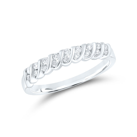 14kt White Gold 0.21 CTW Natural Diamond Band