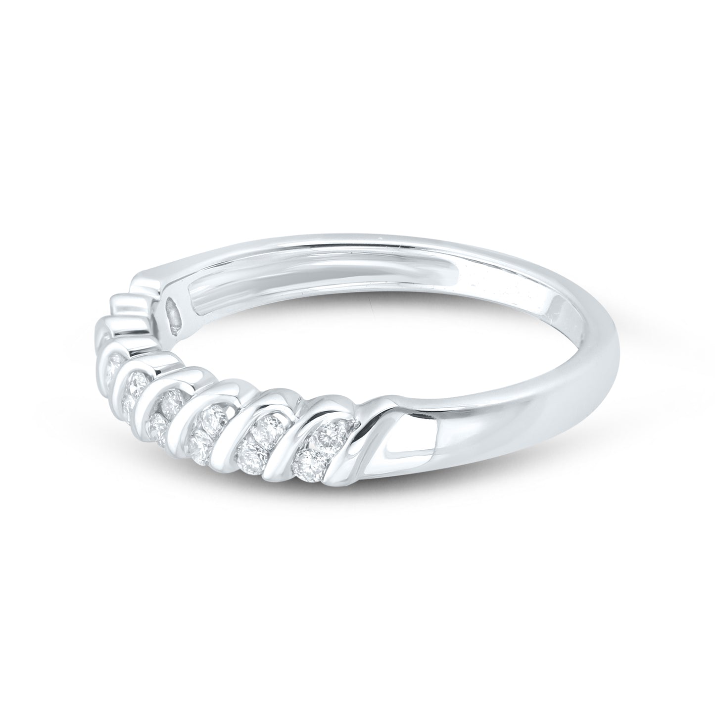 14kt White Gold 0.21 CTW Natural Diamond Band