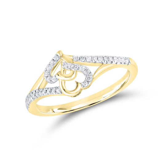10k yellow gold 0.15ctw Diamond ring