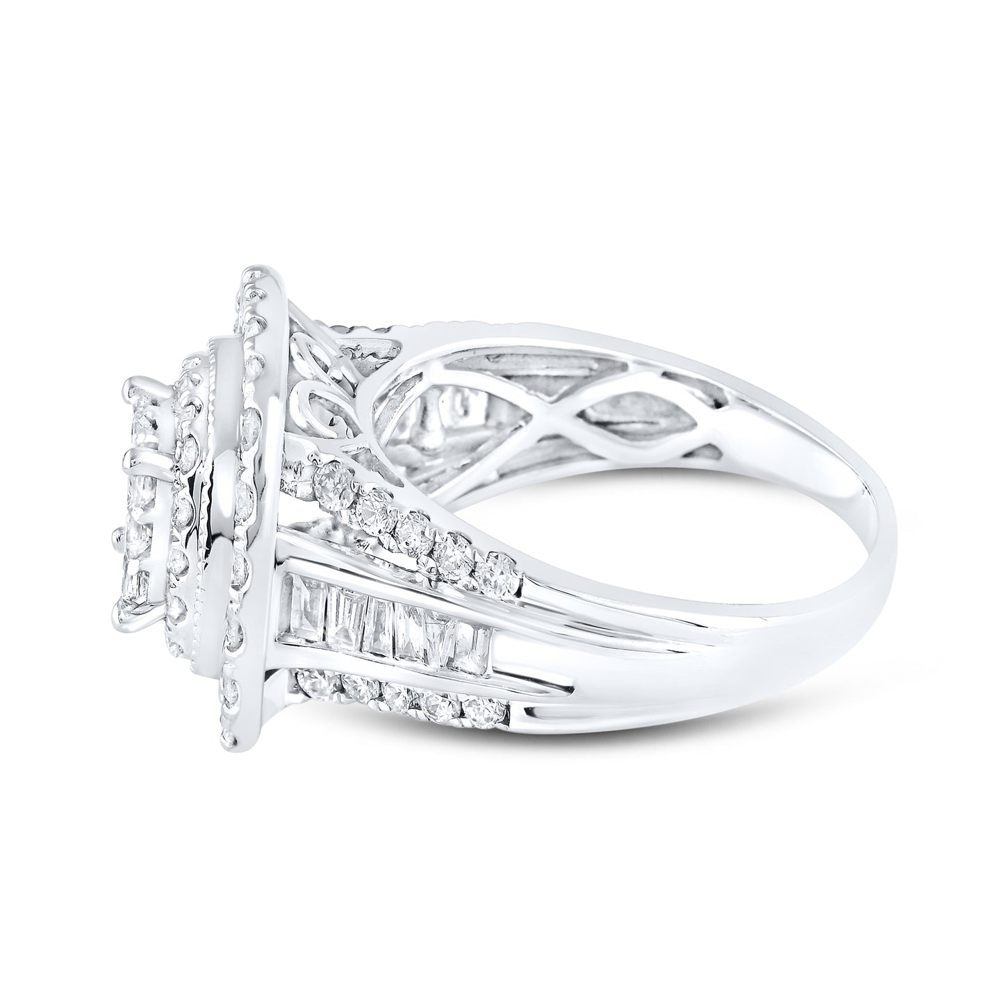 14kt White Gold 2.01 CTW Natural Diamond Bridal Ring