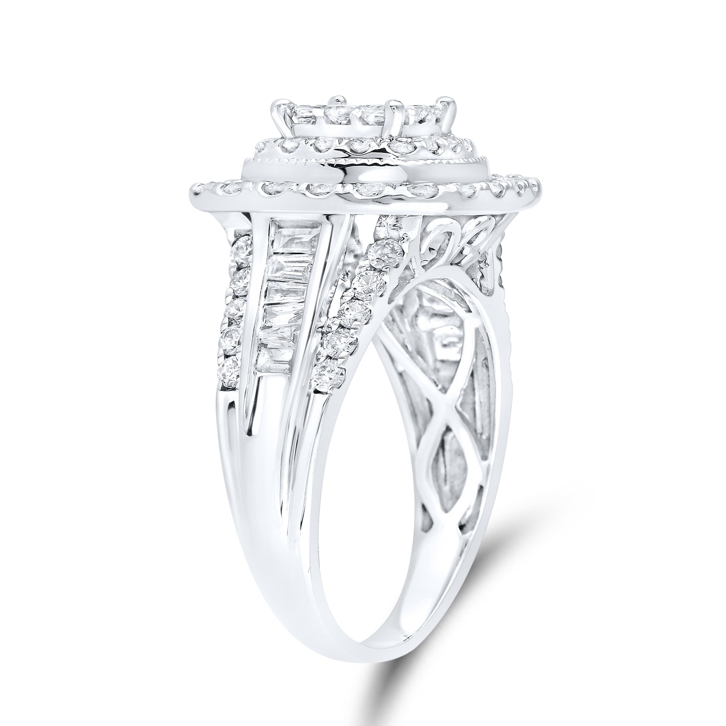 14kt White Gold 2.01 CTW Natural Diamond Bridal Ring