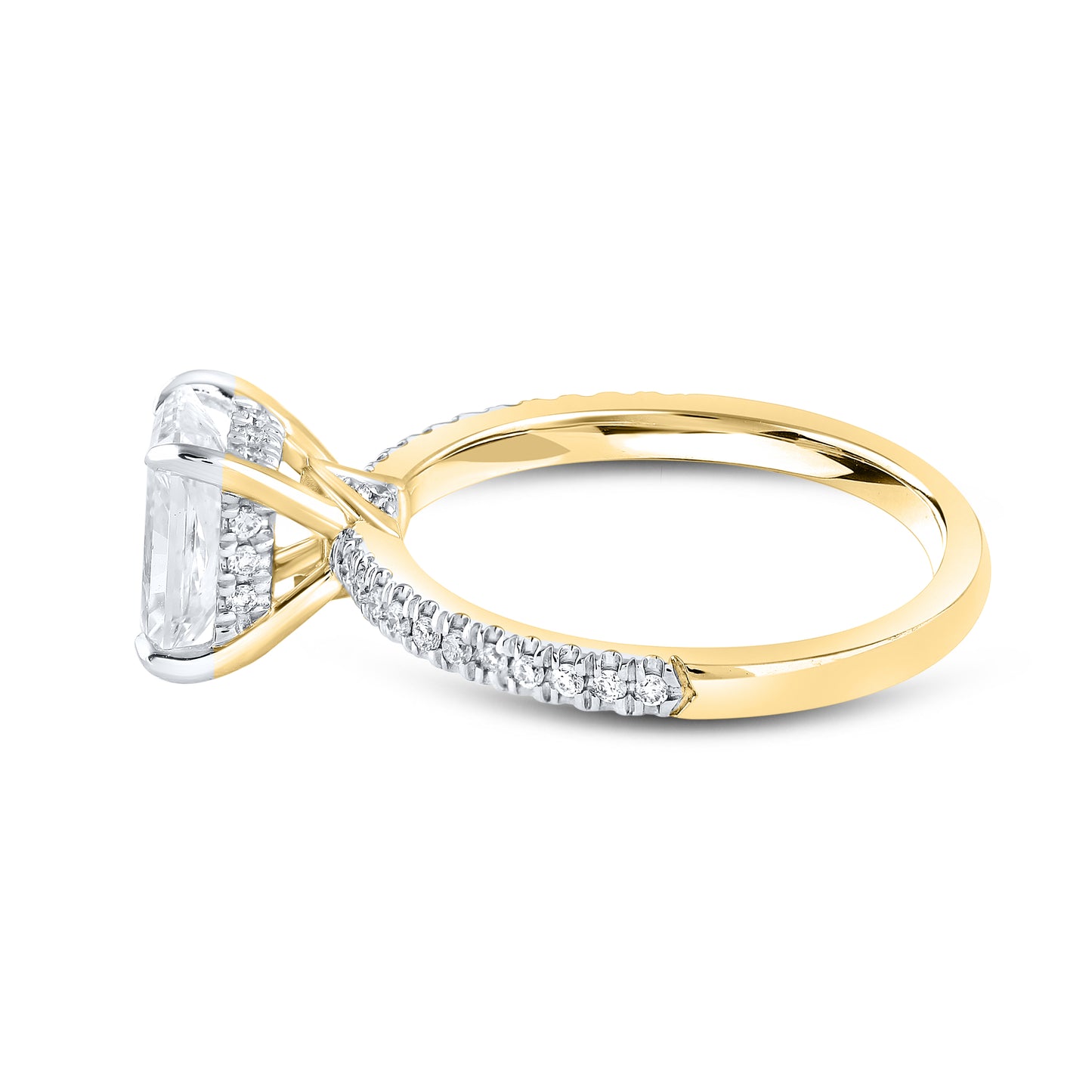 14kt Yellow Gold 1.75 CTW Radiant Lab Diamond Ring