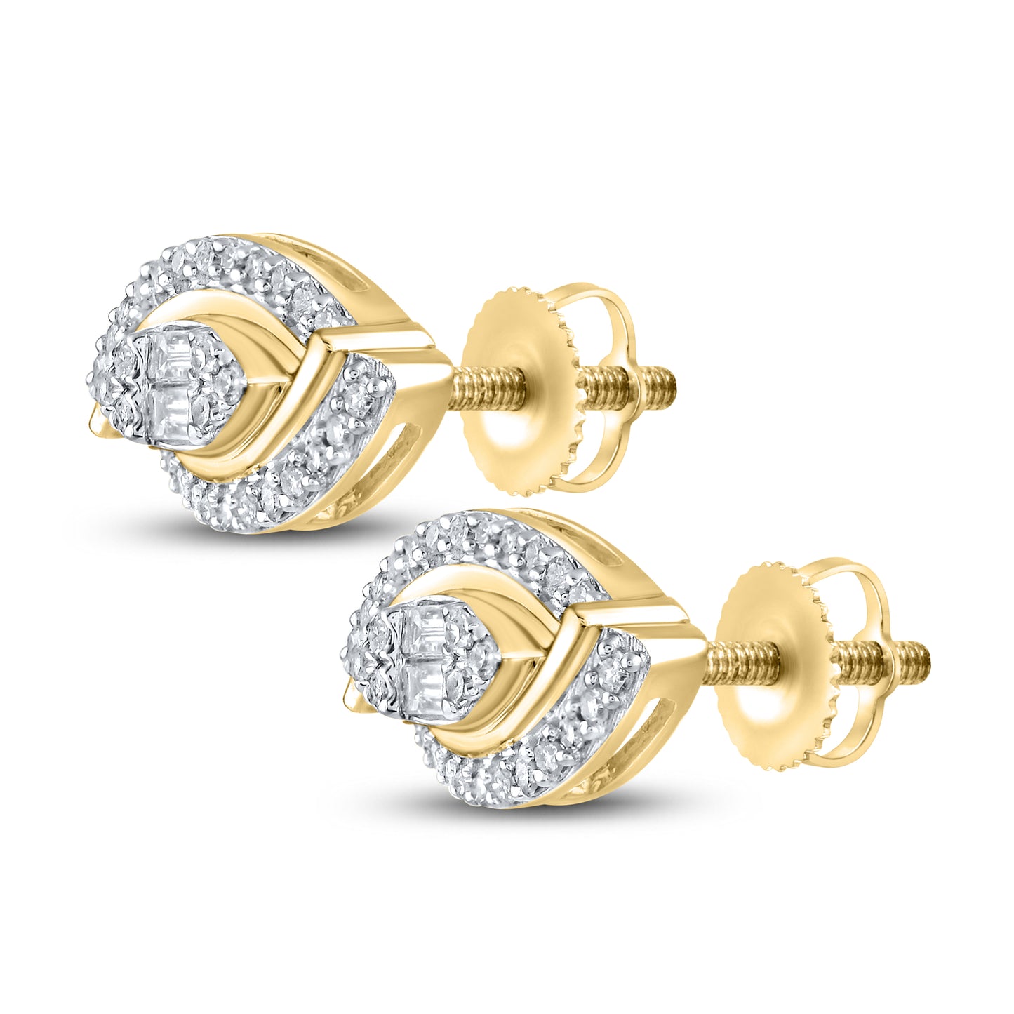 14kt Yellow Gold 0.34 CTW Diamond Earrings