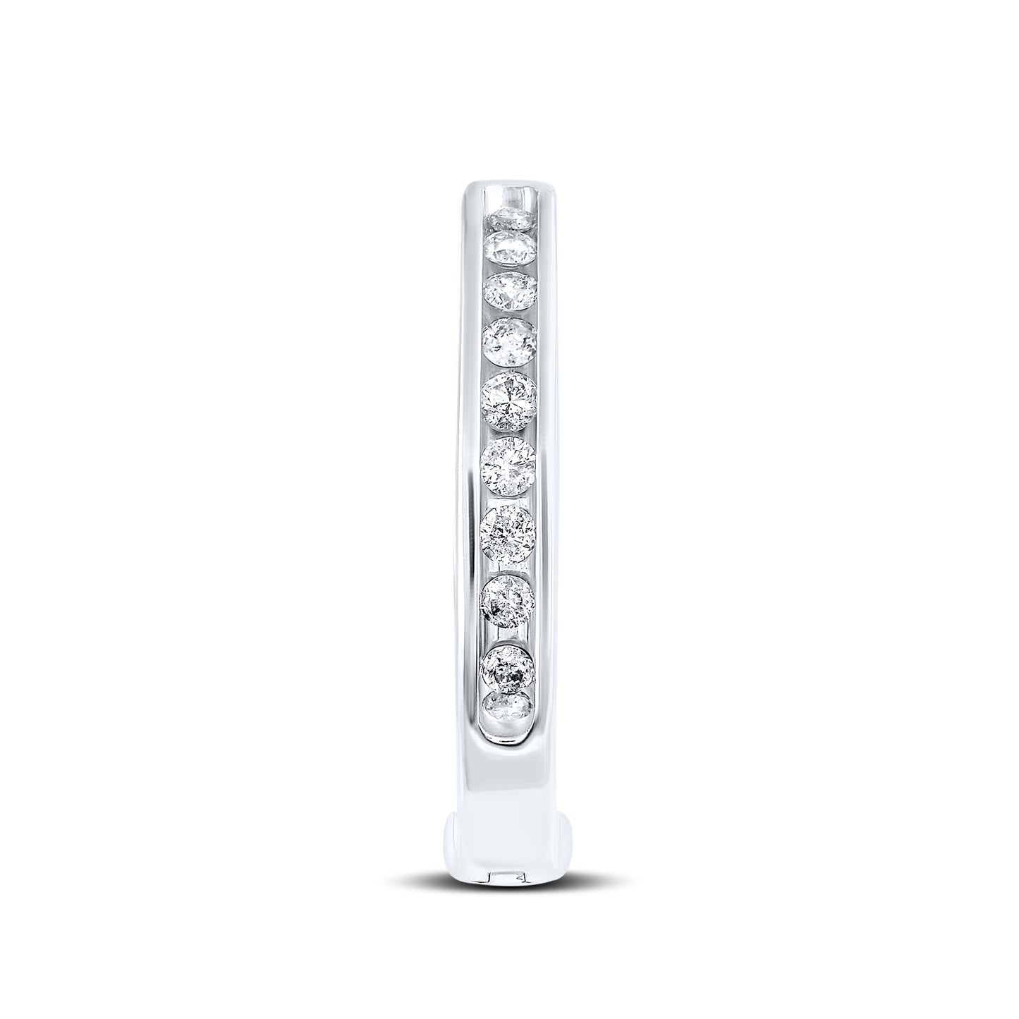 10kt white gold 0.25ctw Diamond Hoops