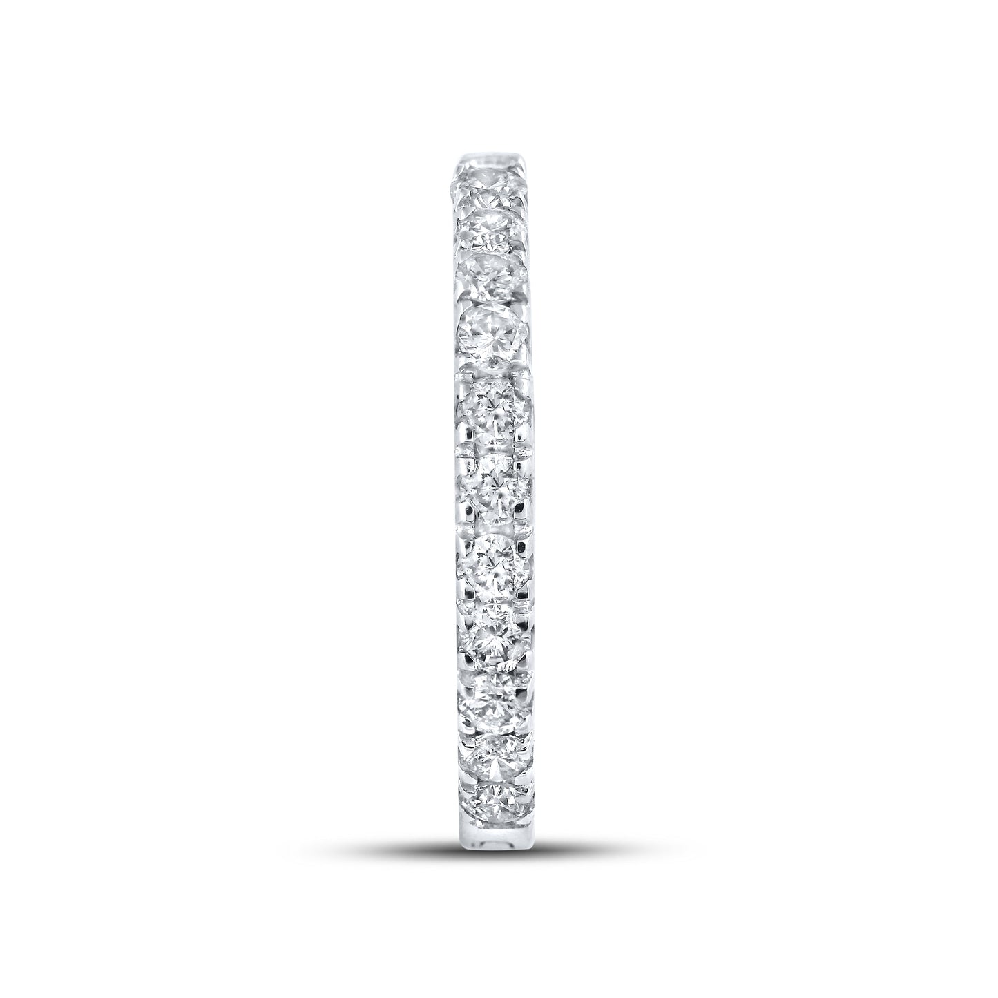 10kt White Gold 1 CTW Natural Diamond Hoops