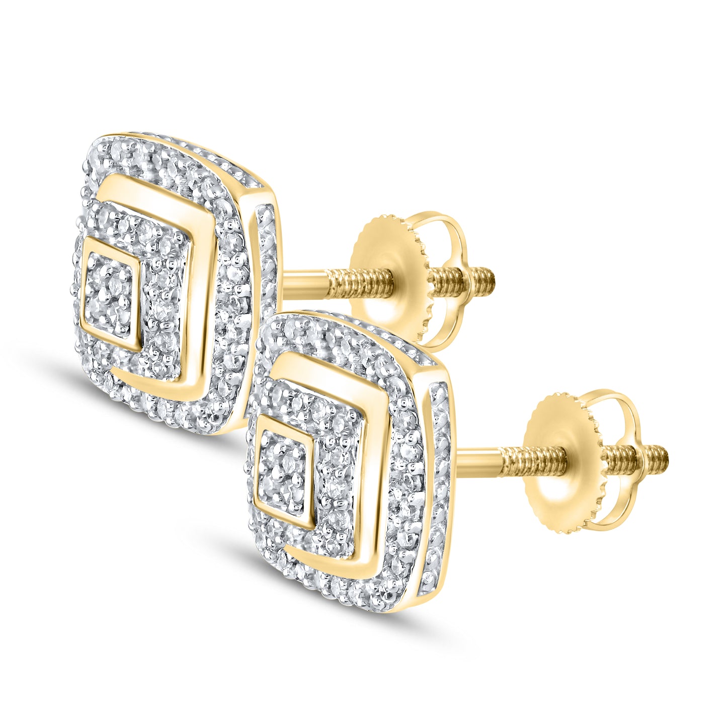 10kt Yellow Gold 0.25 CTW Natural Diamond Earrings