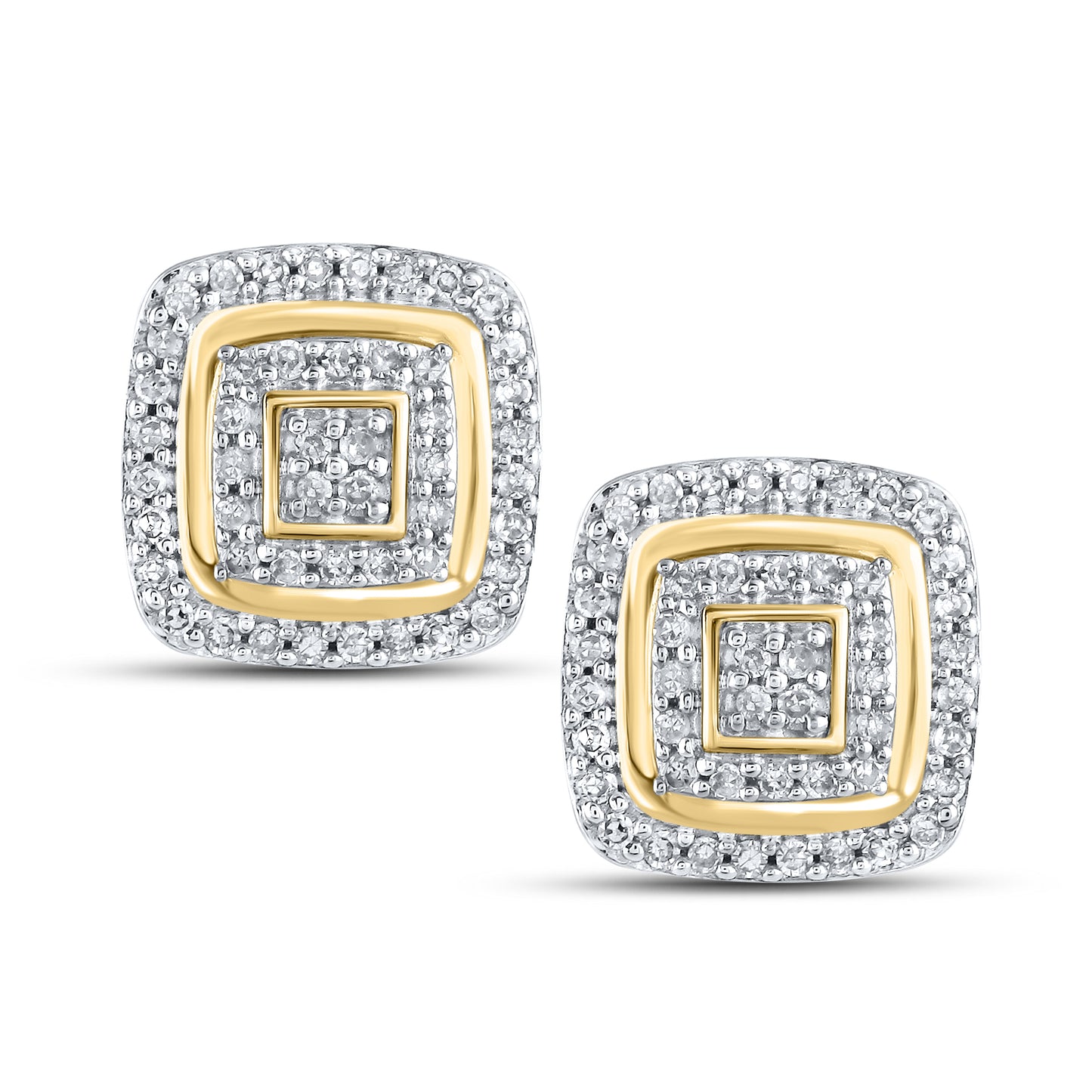 10kt Yellow Gold 0.25 CTW Natural Diamond Earrings