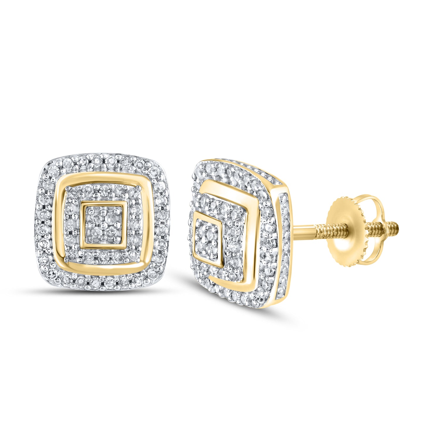 10kt Yellow Gold 0.25 CTW Natural Diamond Earrings