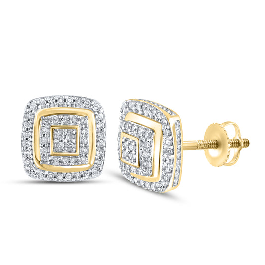 10kt Yellow Gold 0.25 CTW Natural Diamond Earrings