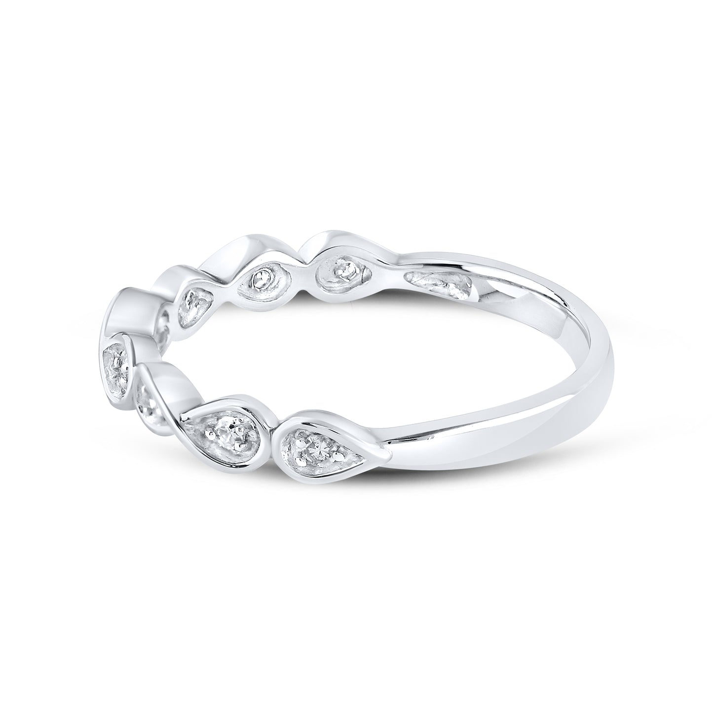 14kt White Gold 0.10 CTW Diamond Band