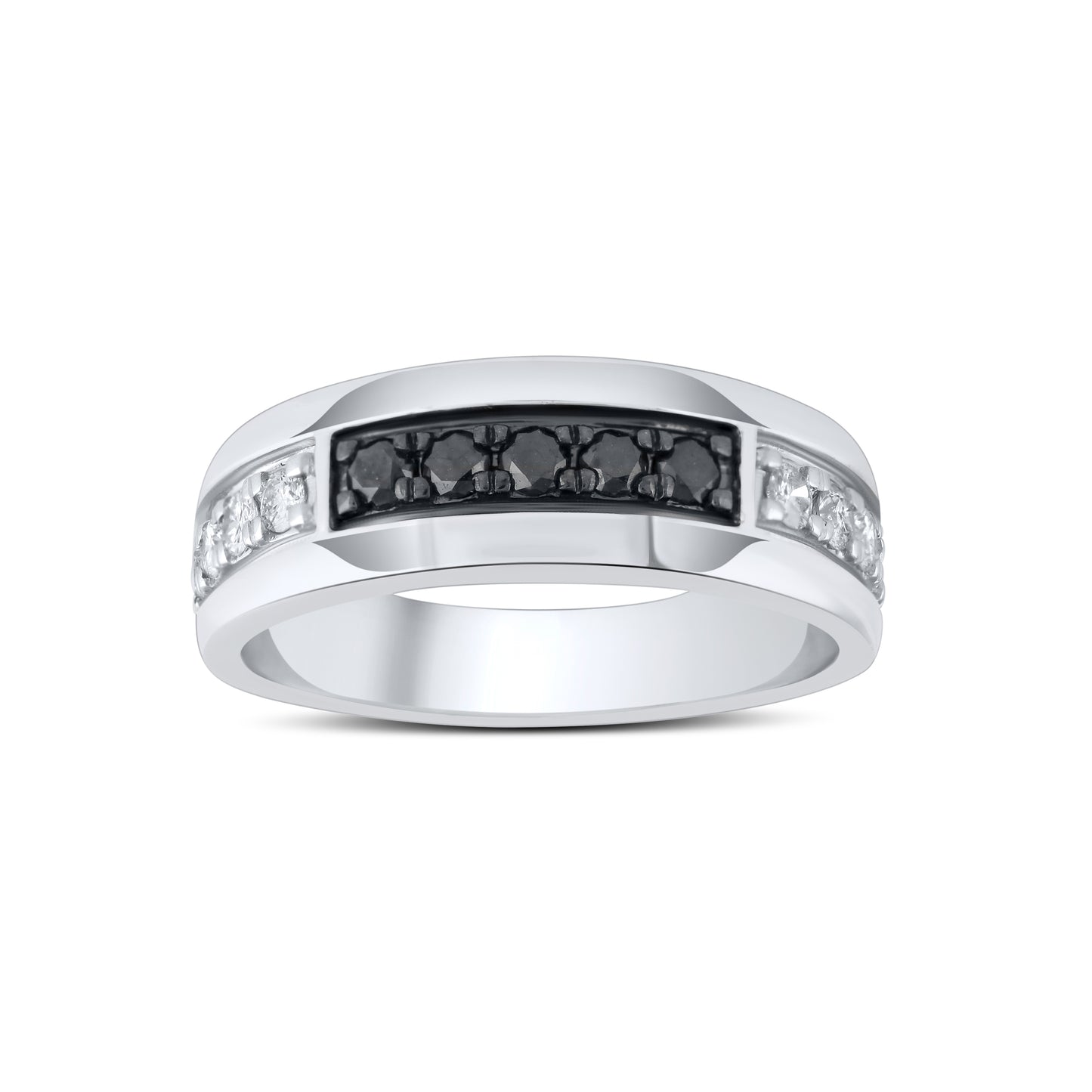 10kt White Gold 0.75 CTW Diamond Men’s Band