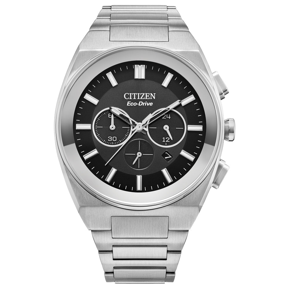 MEN ECO WR50 SS BRAC BLCK