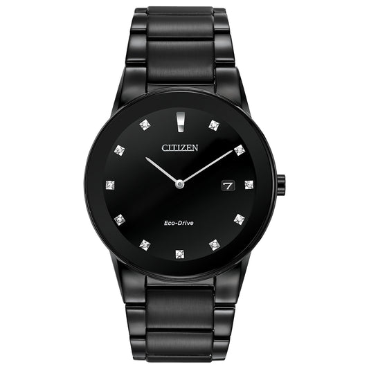 CITIZEN MEN’S ECO DRIVE BLACK DIAMOND AXIOM WATCH
