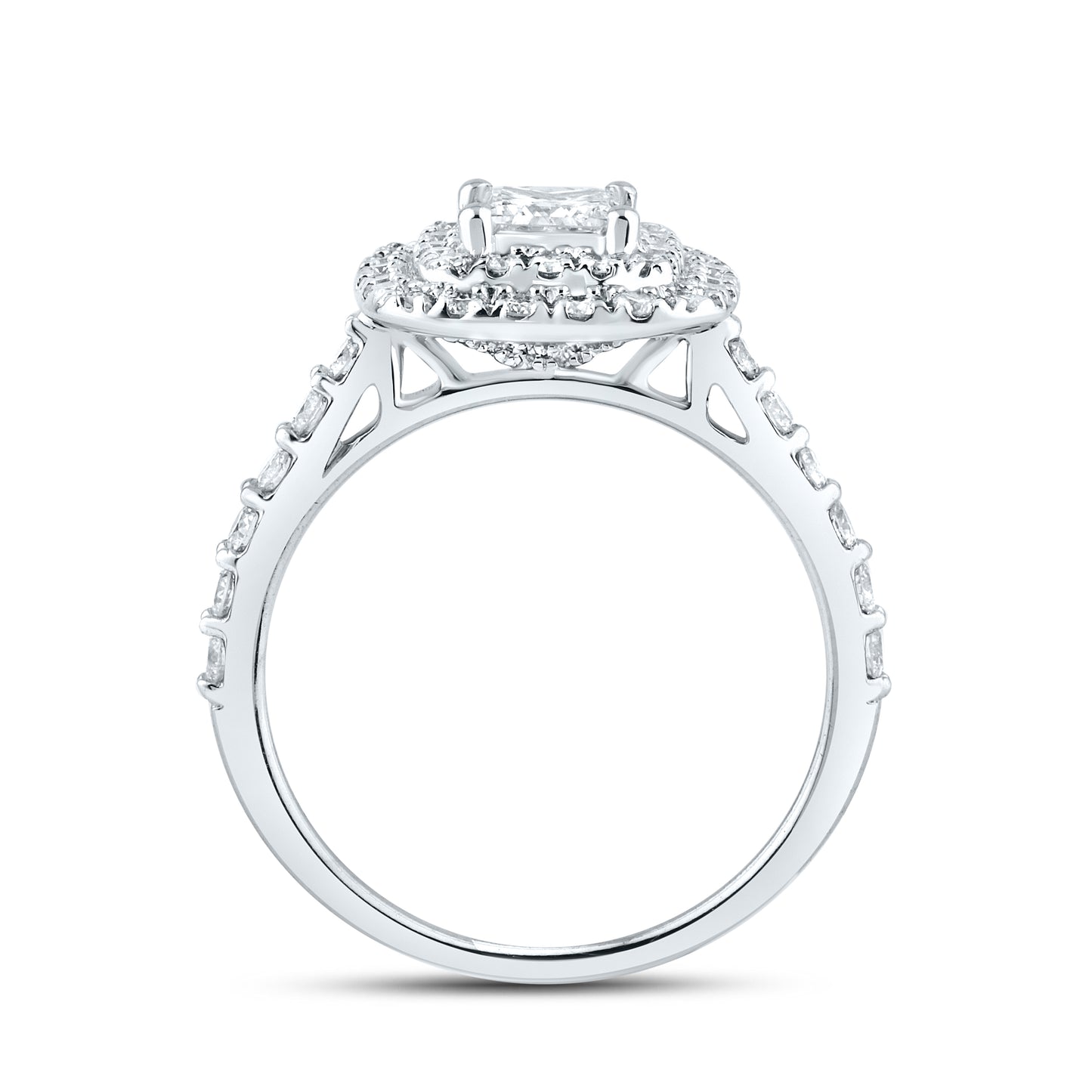 10kt white gold 1.54 ctw  Diamond Bridal Ring set