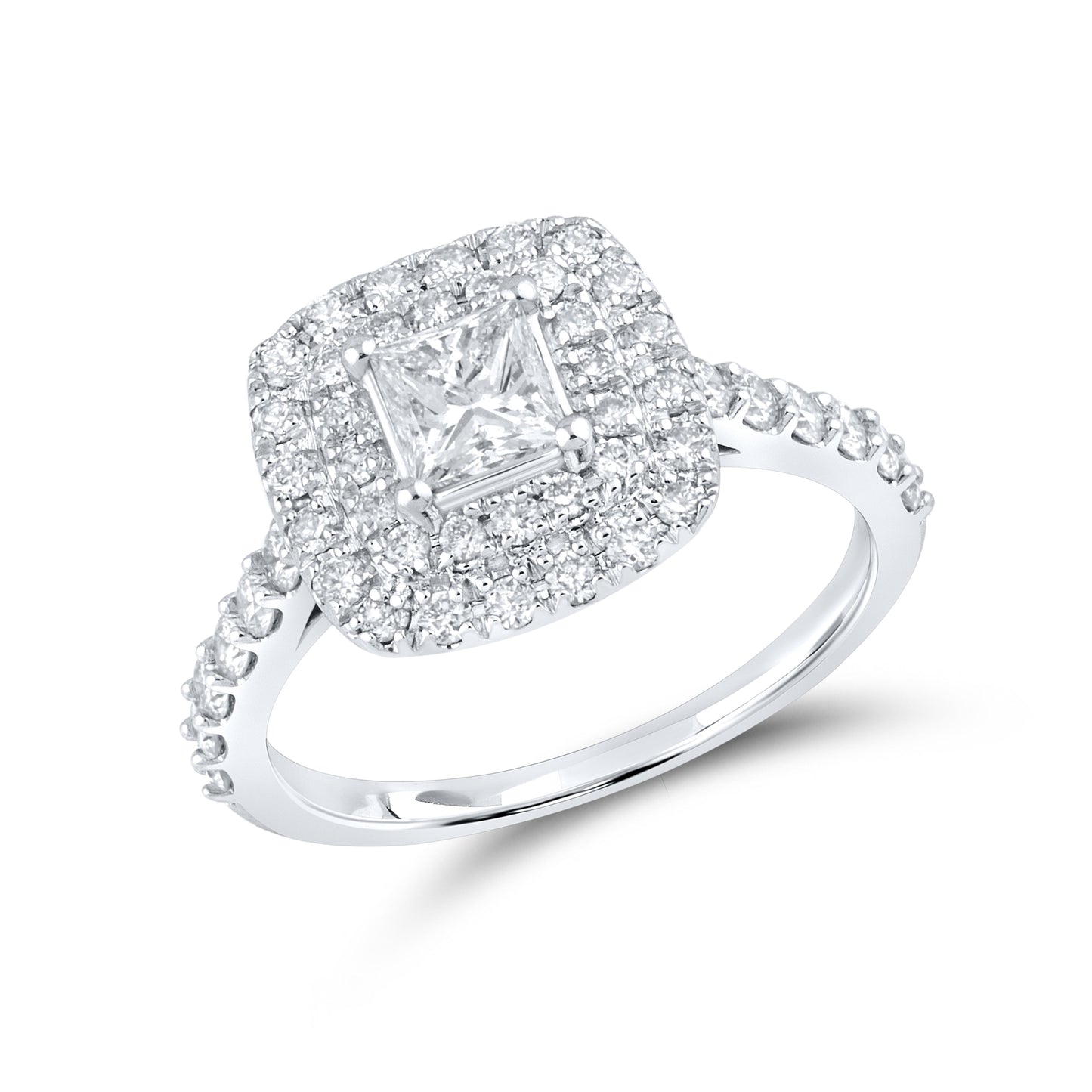 10kt white gold 1.54 ctw  Diamond Bridal Ring set