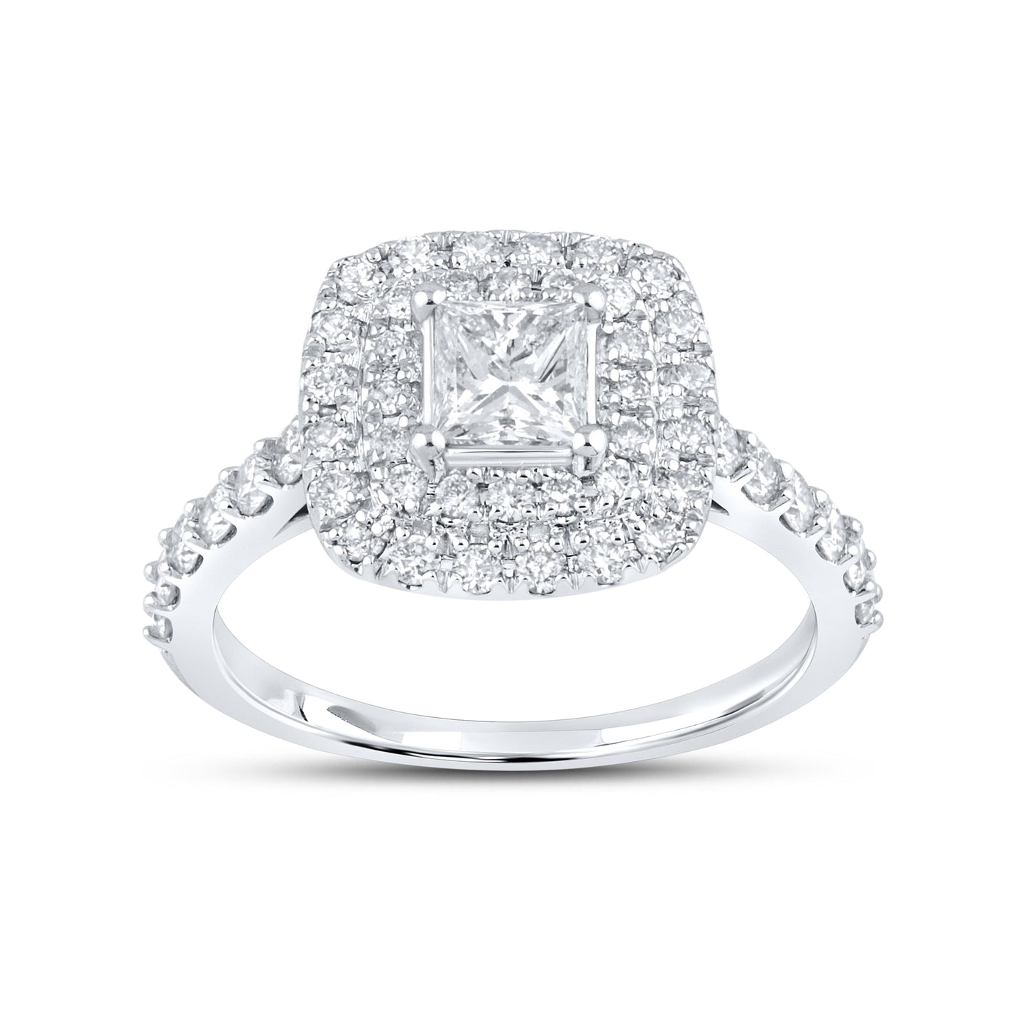 10kt white gold 1.54 ctw  Diamond Bridal Ring set