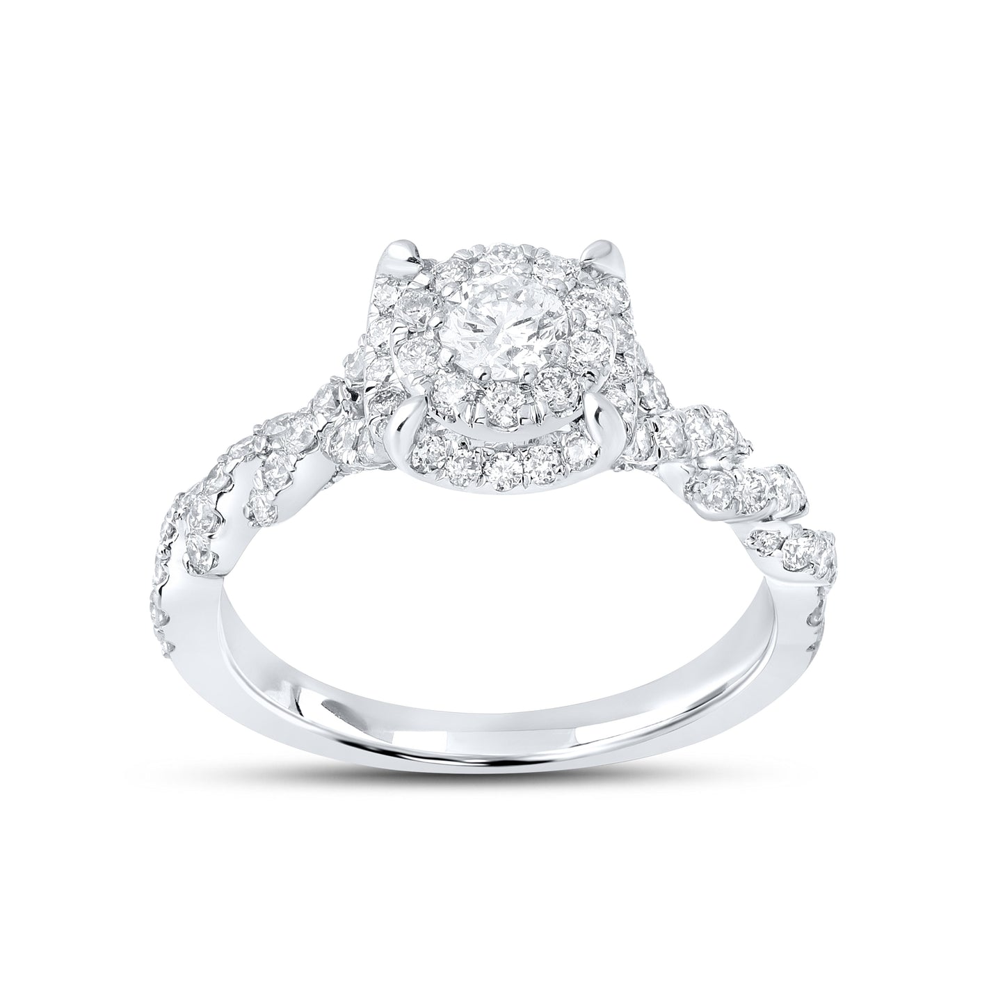 10KT WHITE GOLD 1.25 CTW Diamond Bridal Ring set