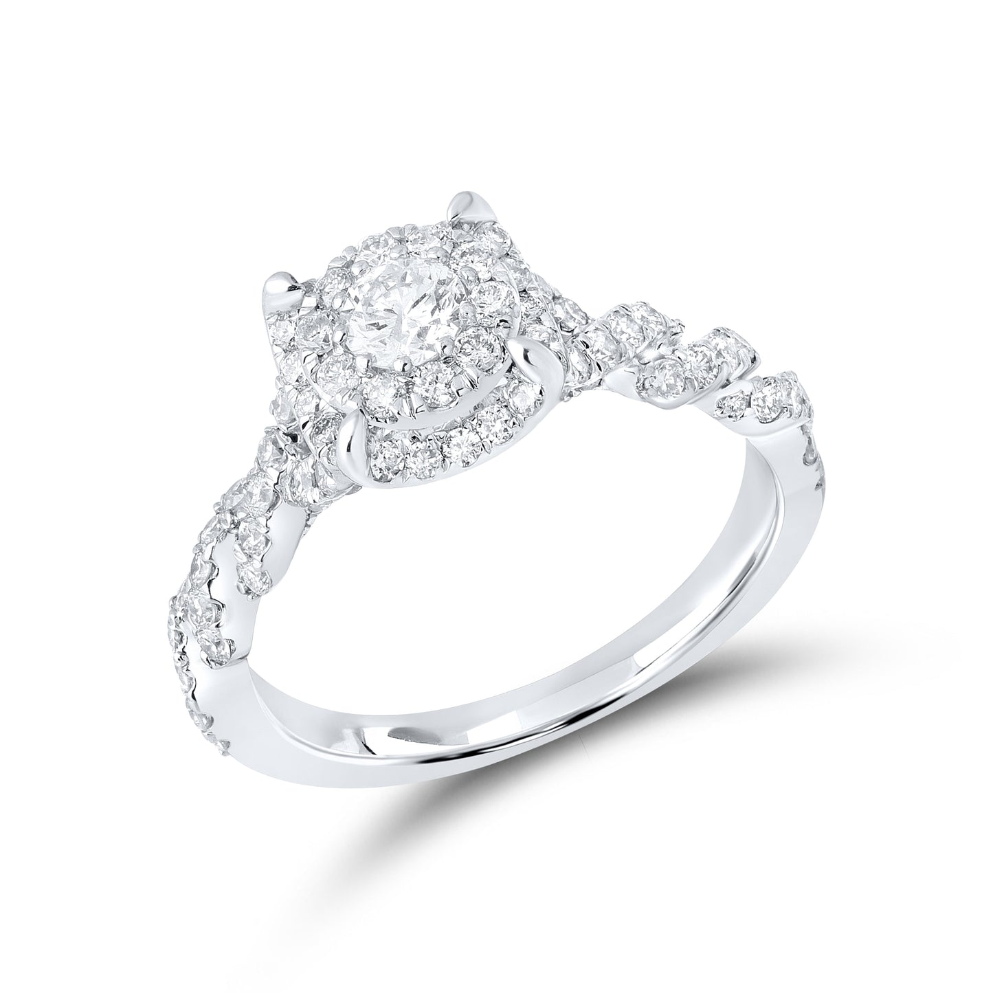 10KT WHITE GOLD 1.25 CTW Diamond Bridal Ring set